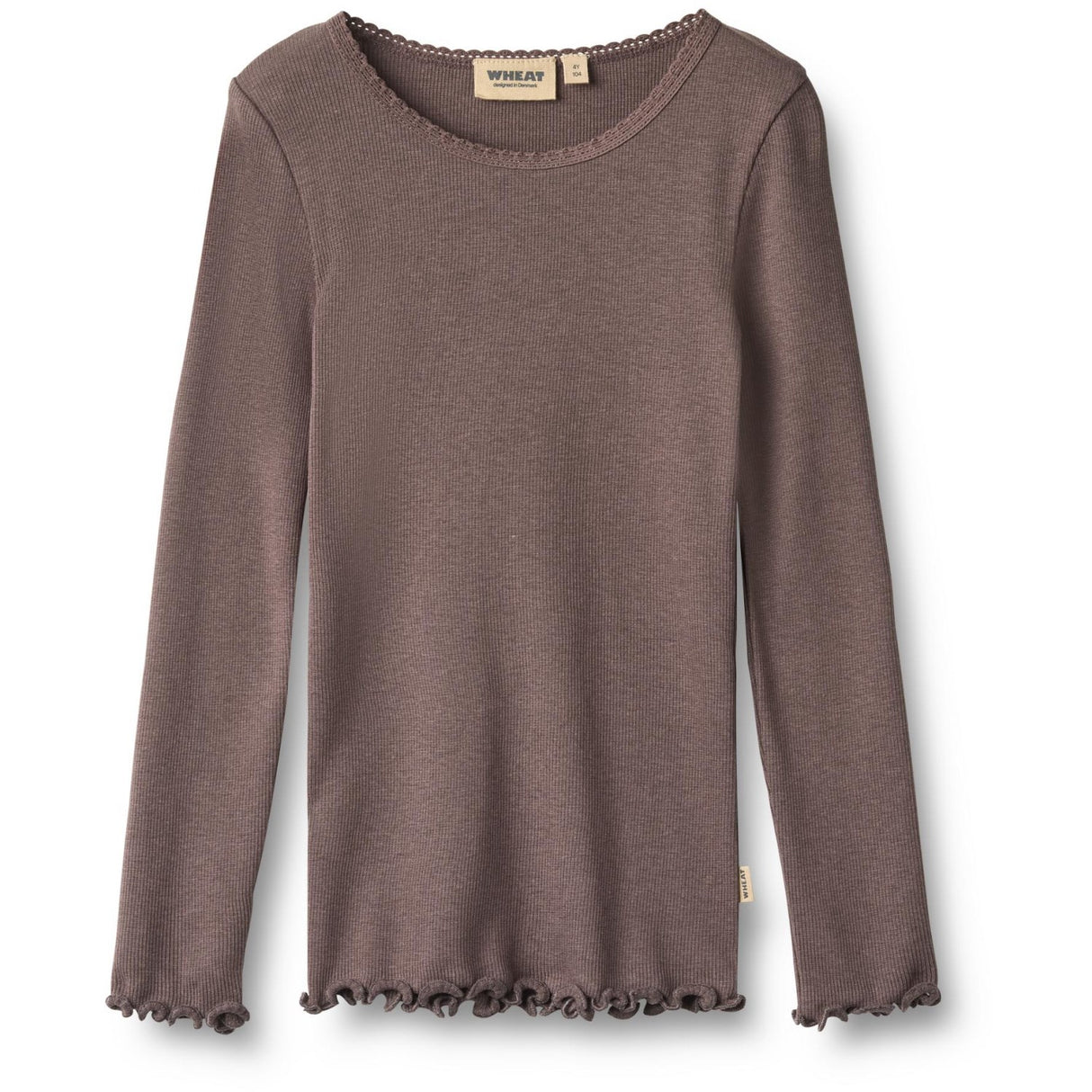 Wheat Plum Truffle Rib Bluse Reese
