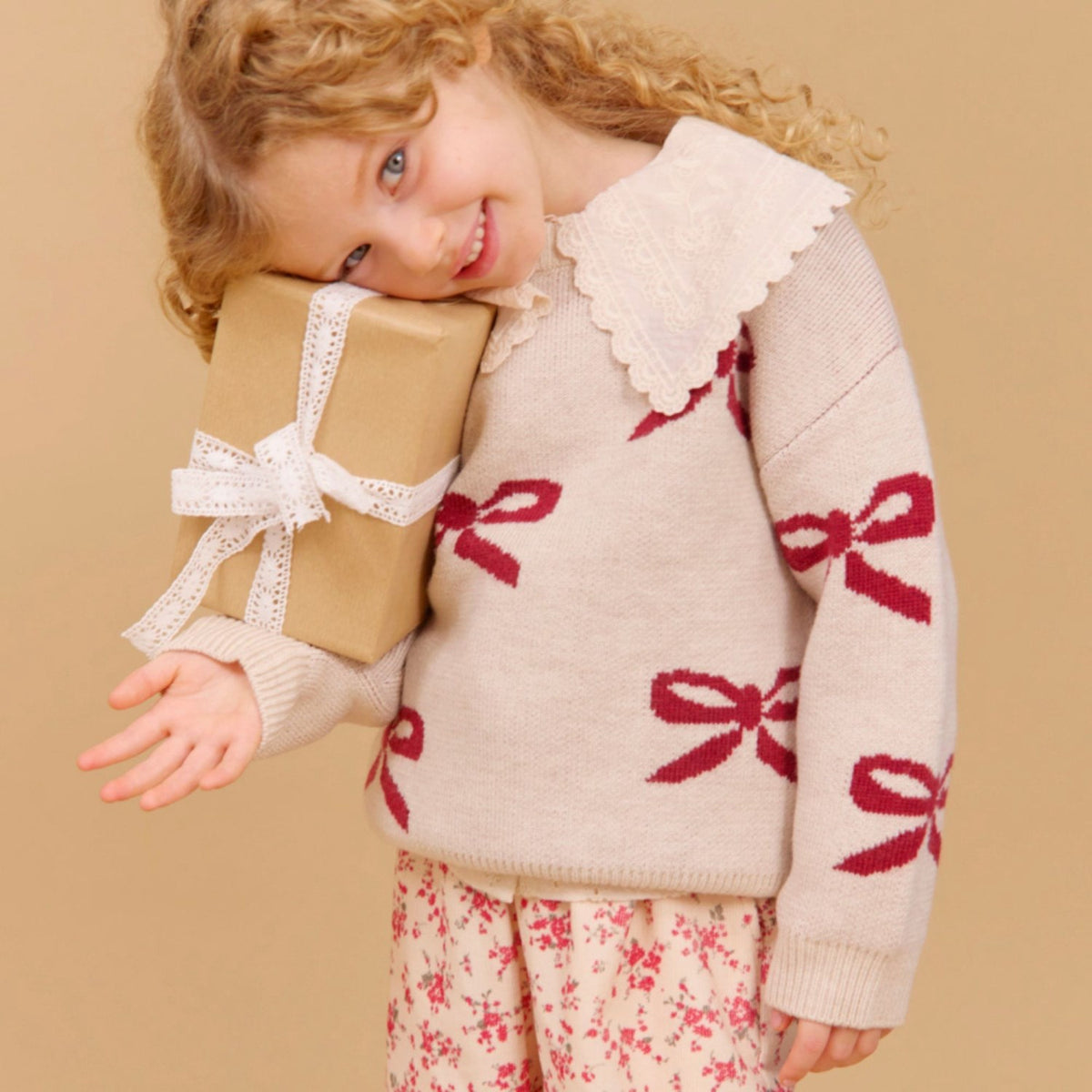 Wheat Eggshell Jacquard Pullover Bue