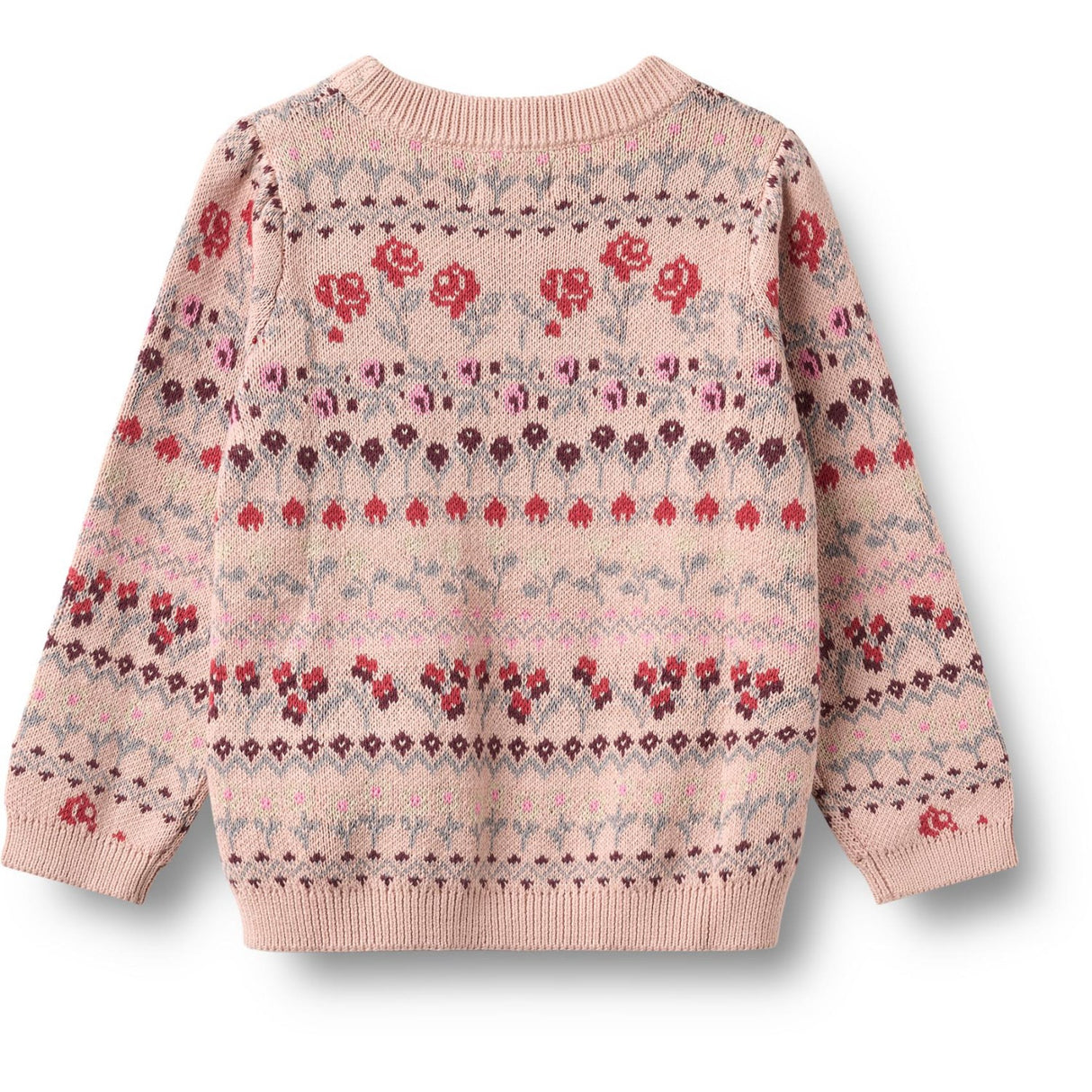 Wheat Dim Rose Jacquard Pullover Mikmak