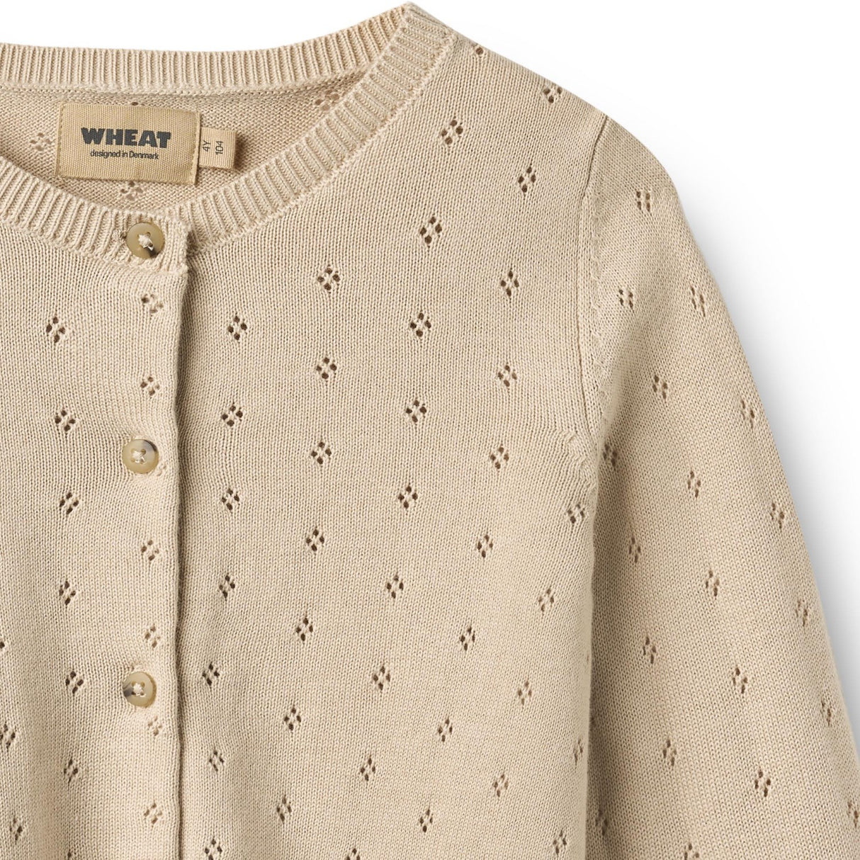 Wheat Offwhite Strikk Cardigan Maia