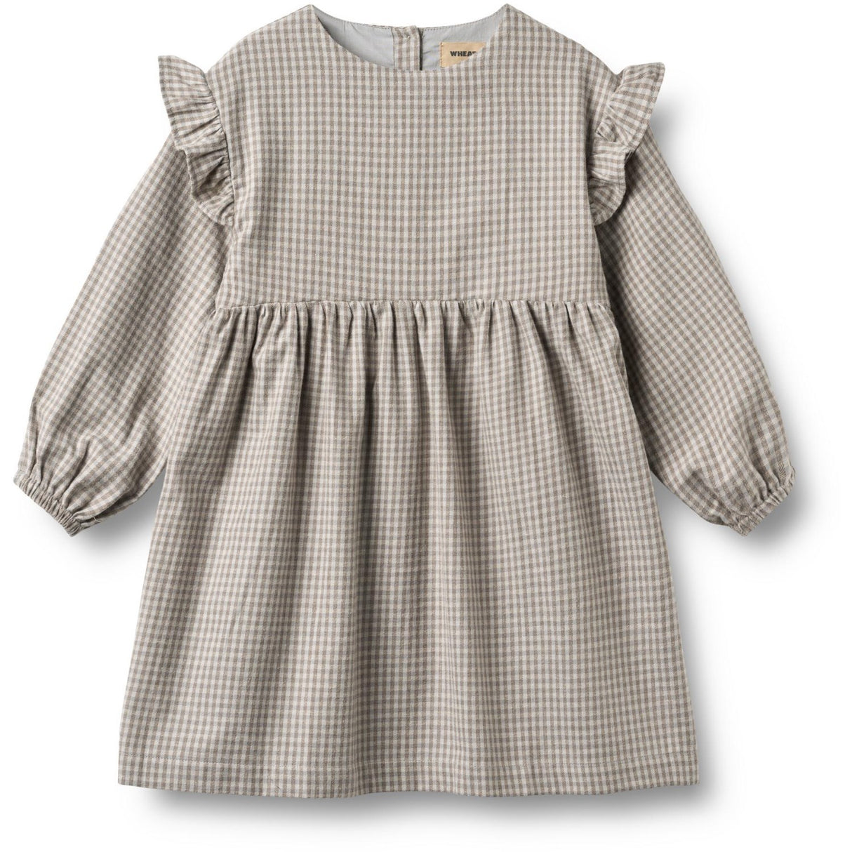 Wheat Greybrown Check Kjole Gro