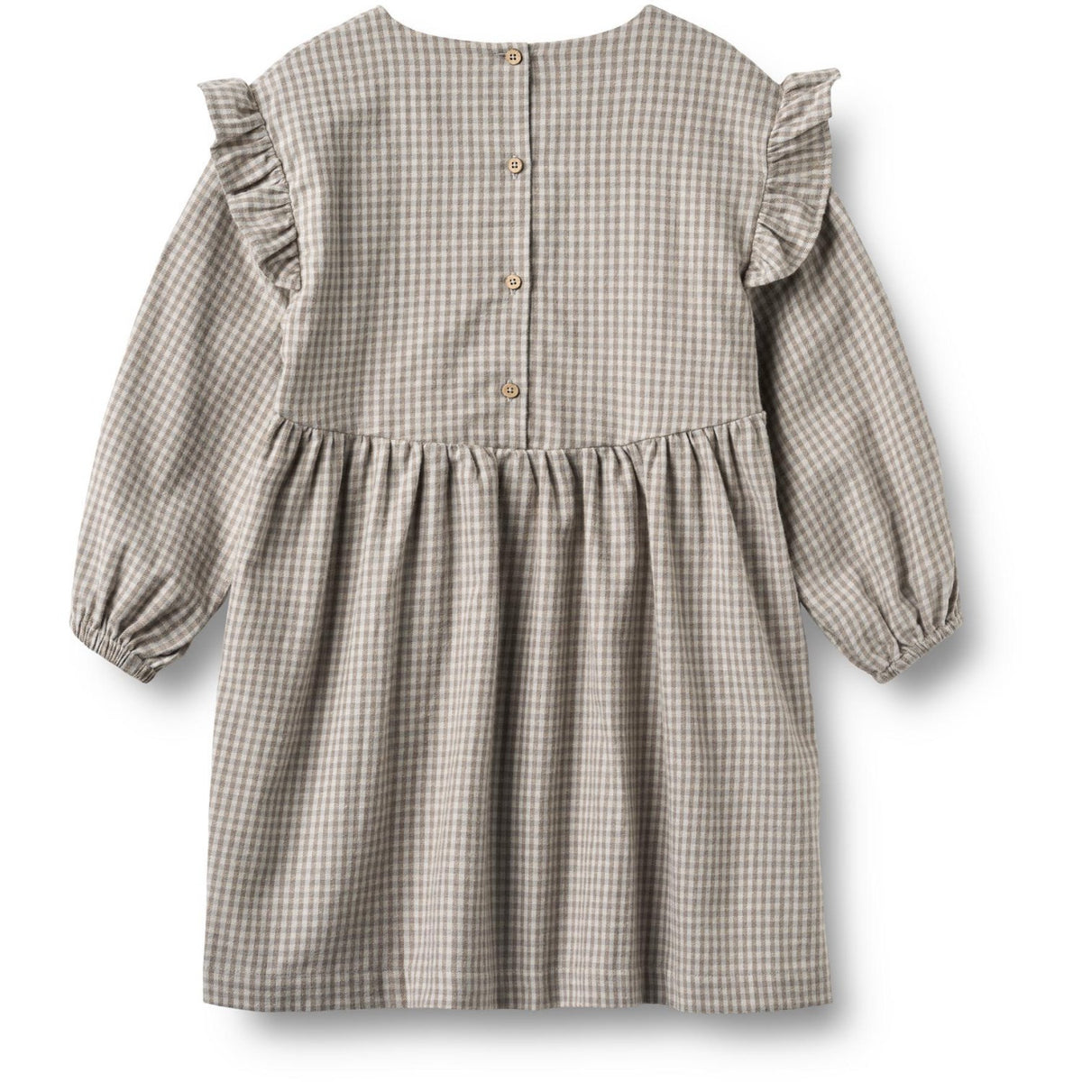 Wheat Greybrown Check Kjole Gro
