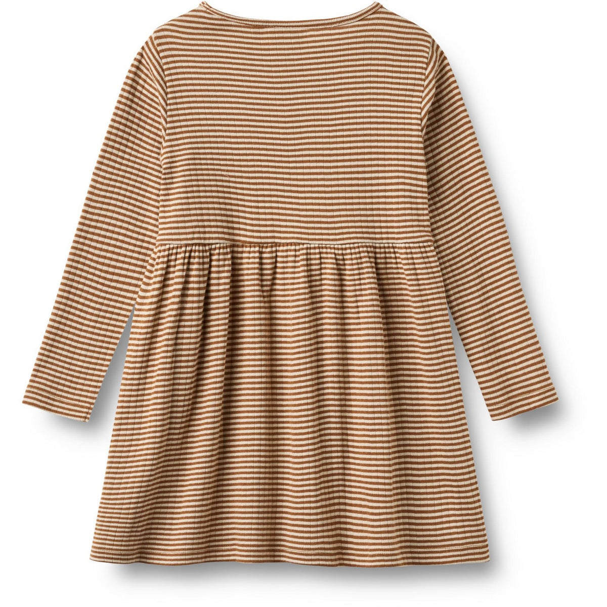 Wheat Warm Hazel Stripe Jersey Kjole L/S Embroidery Sessa