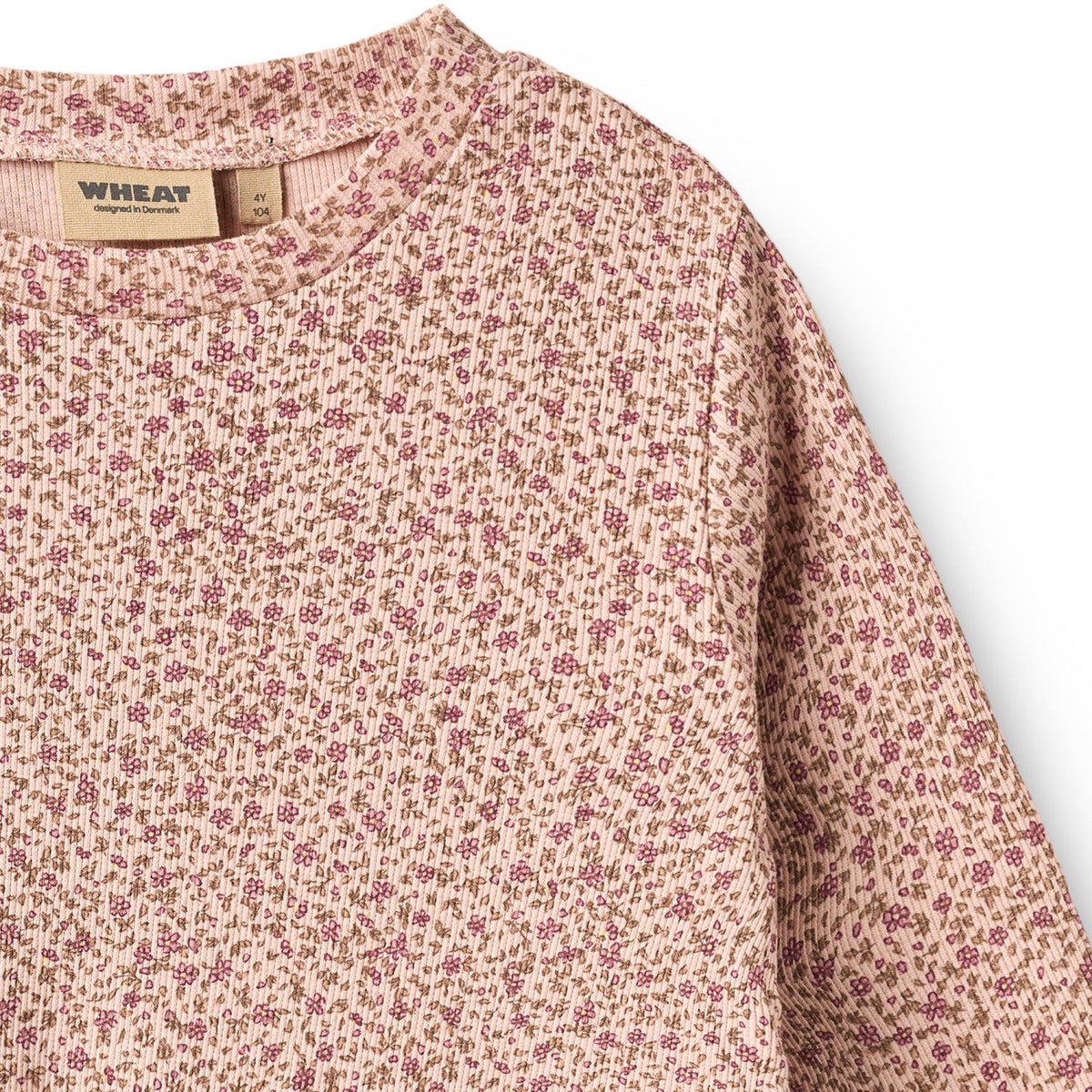 Wheat Dime Rose Small Flowers Jersey Kjole L/S Sessa