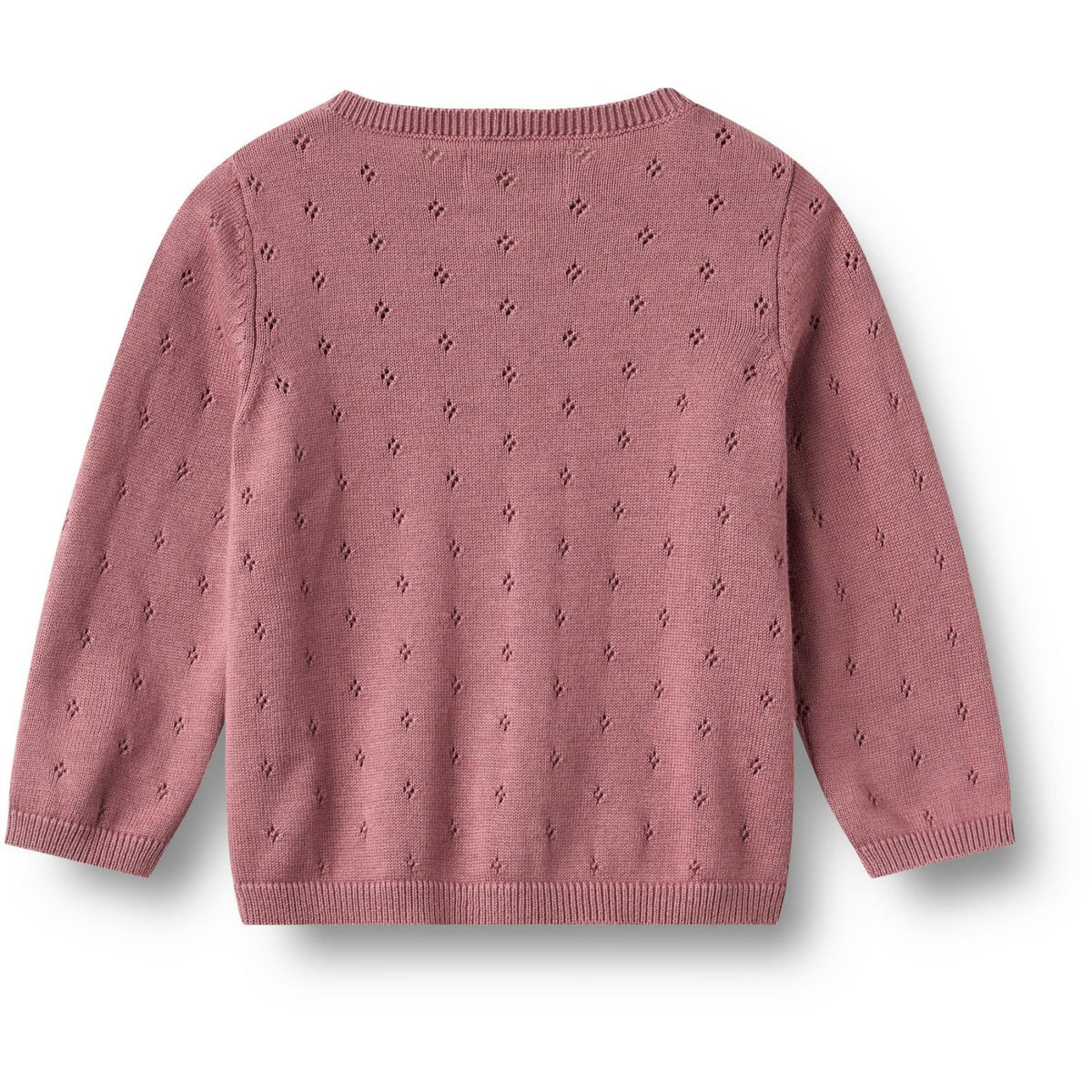 Wheat Warm Lilac Strikk Cardigan Maia