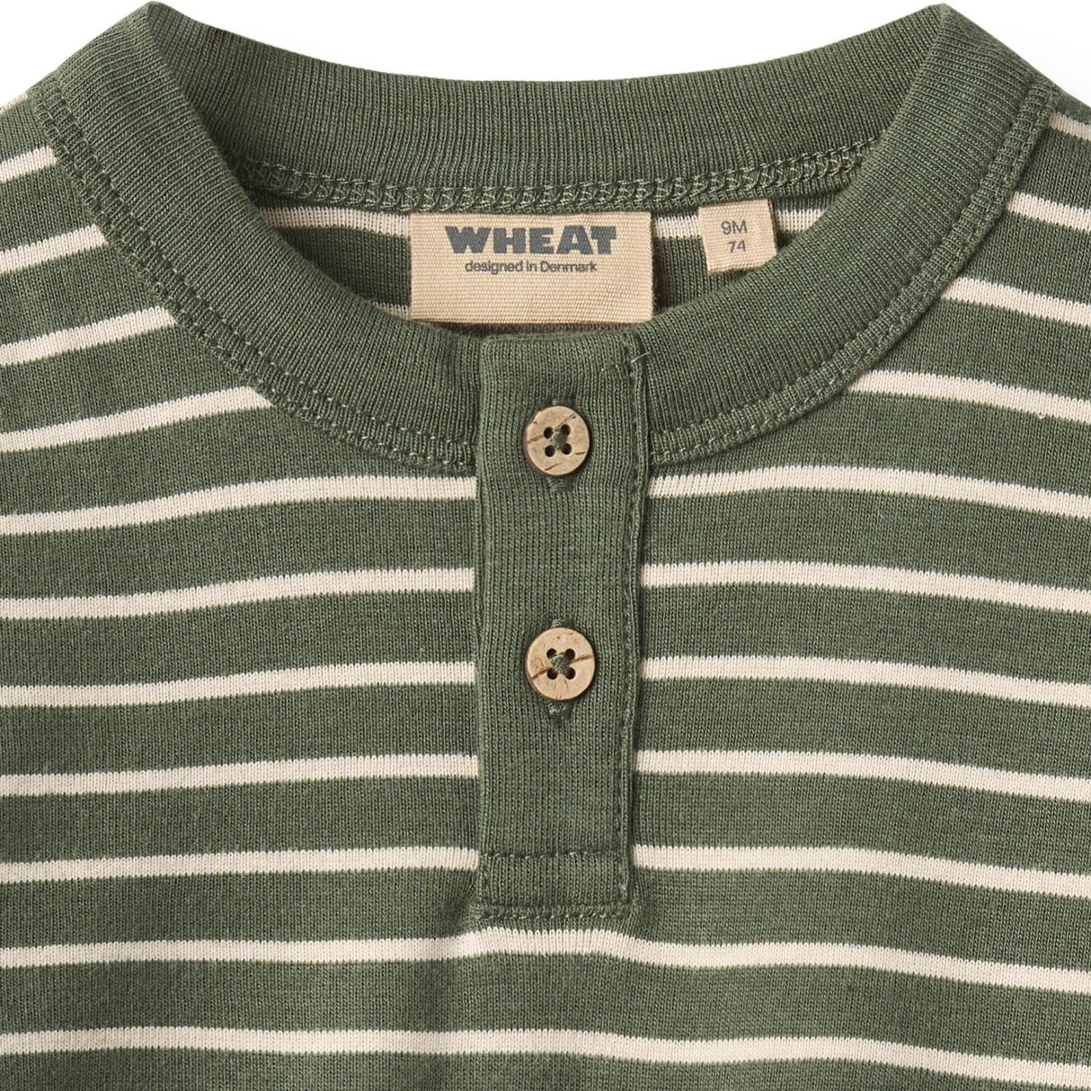Wheat Dark Green Stripe Bluse Osvald