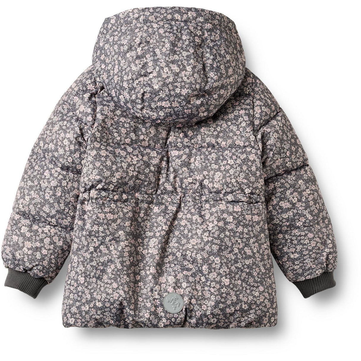 Wheat Dark Charcoal Flowers Puffer Jakke Eli