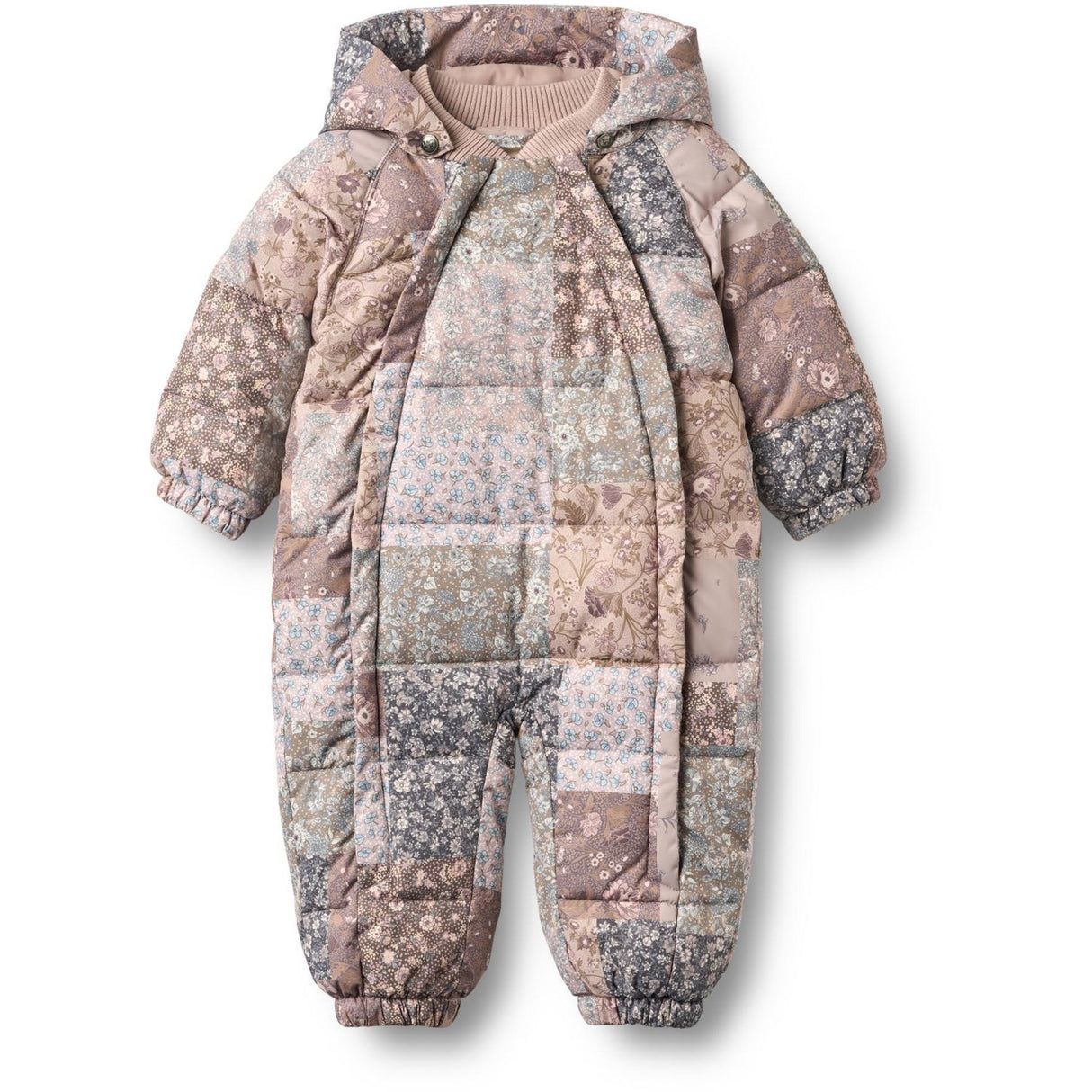 Wheat Patchwork Flowers Puffer Drakt Edem