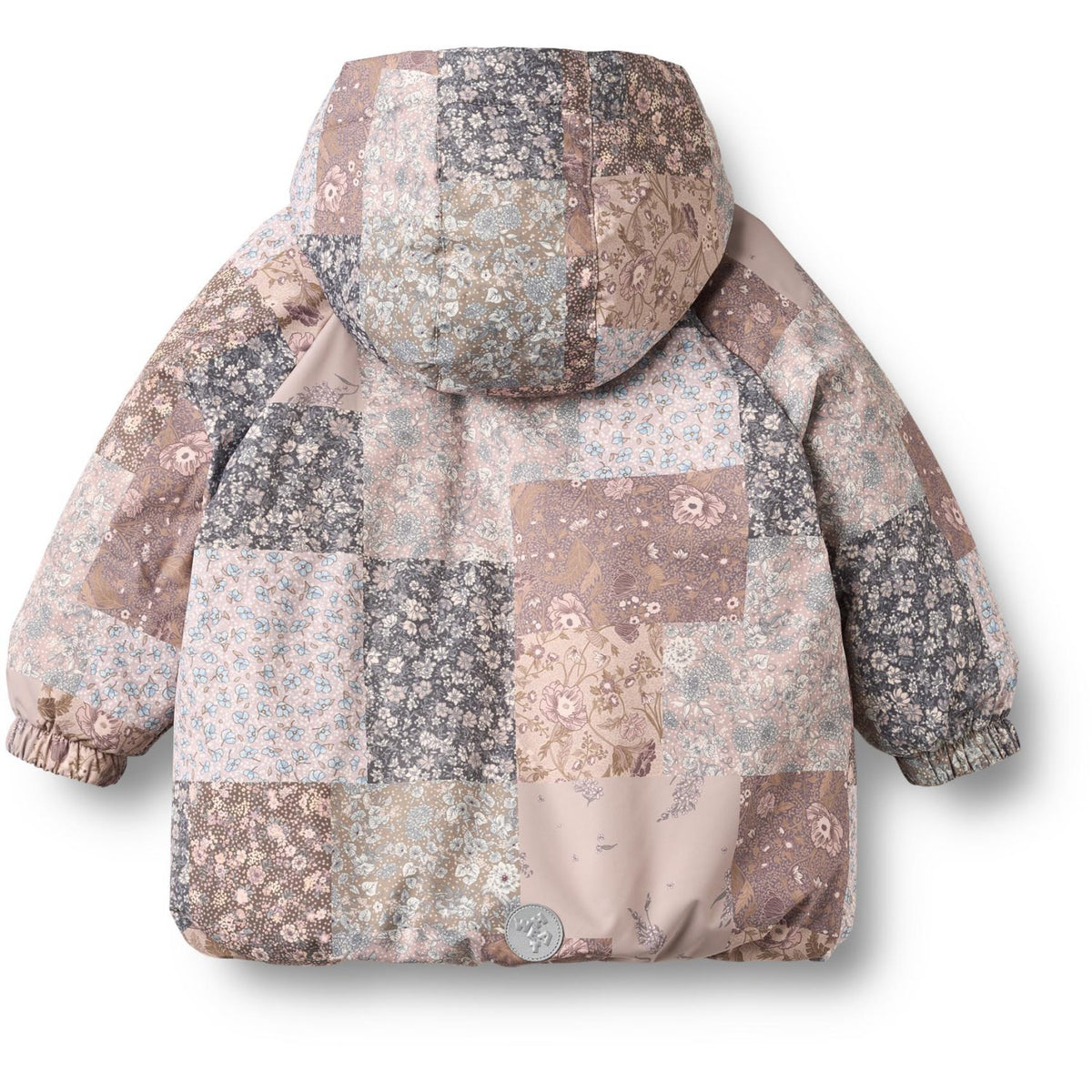 Wheat Patchwork Flowers Puffer Jakke Billo