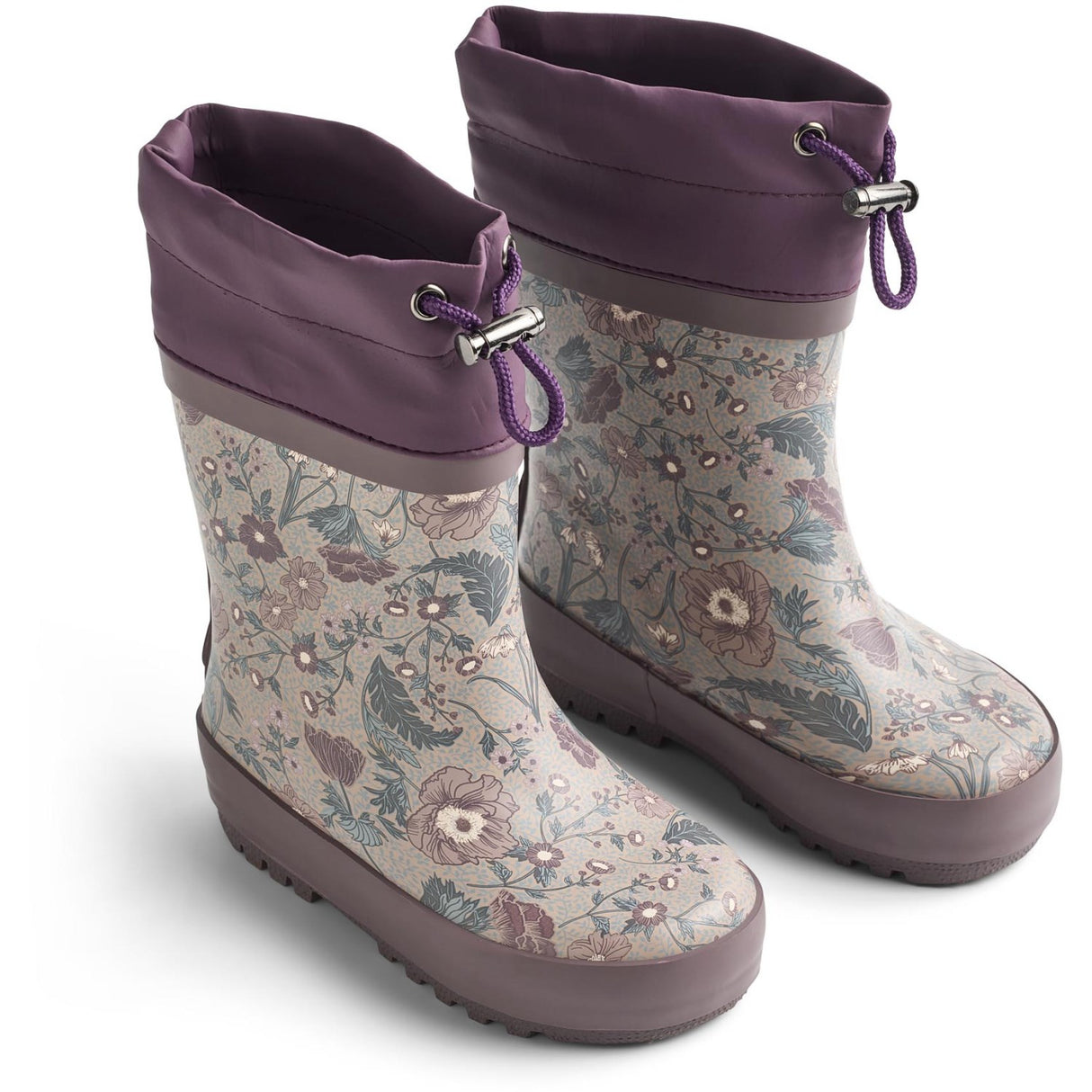 Wheat Soft Sand Flowers Rubber Støvler Thermo