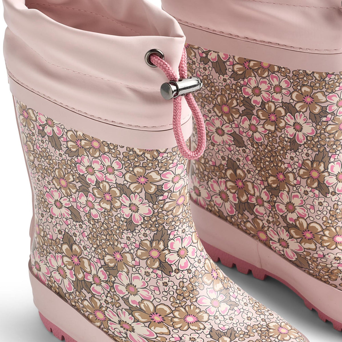 Wheat Dim Rose Flowers Rubber Støvler Thermo