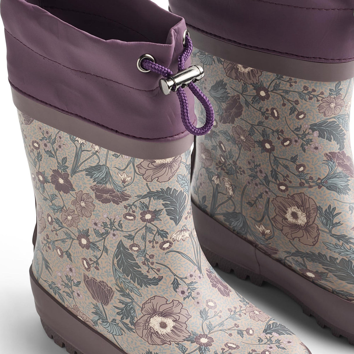 Wheat Soft Sand Flowers Rubber Støvler Thermo