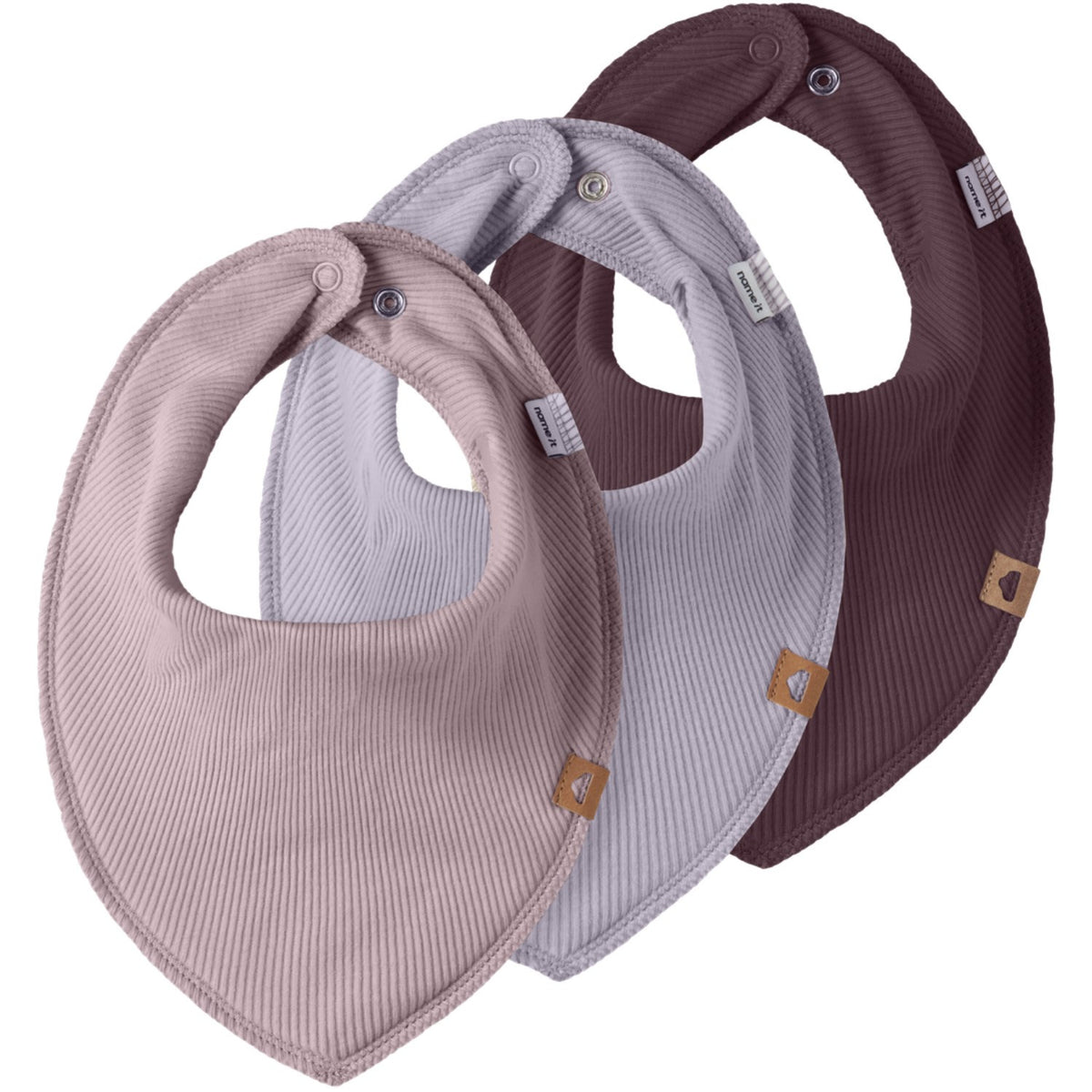 Name It Mauve Shadows Nbfyvette 3-Pakning Rib Skjerf Smekke