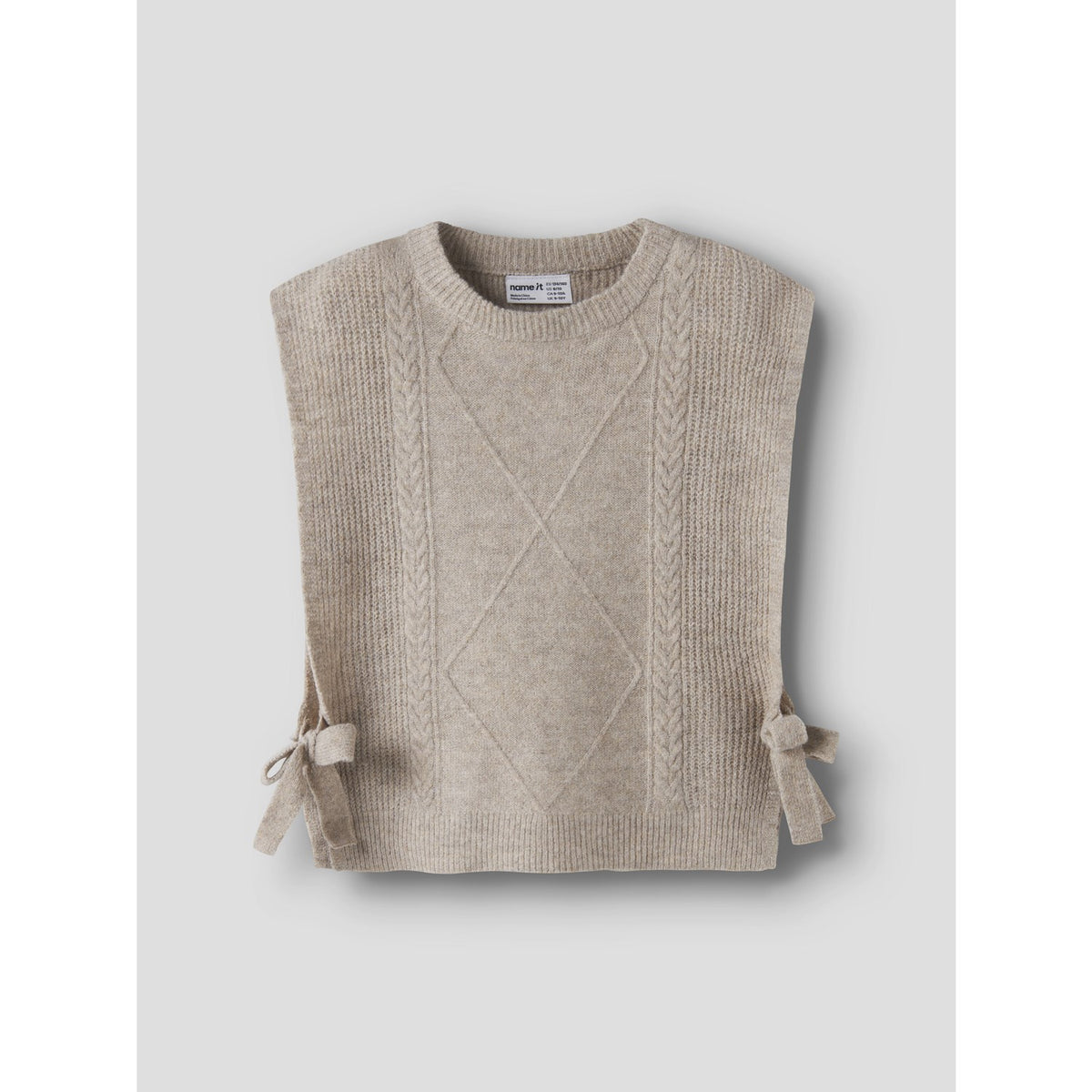 Name It Island Fossil Nkfrianni Strikk Vest
