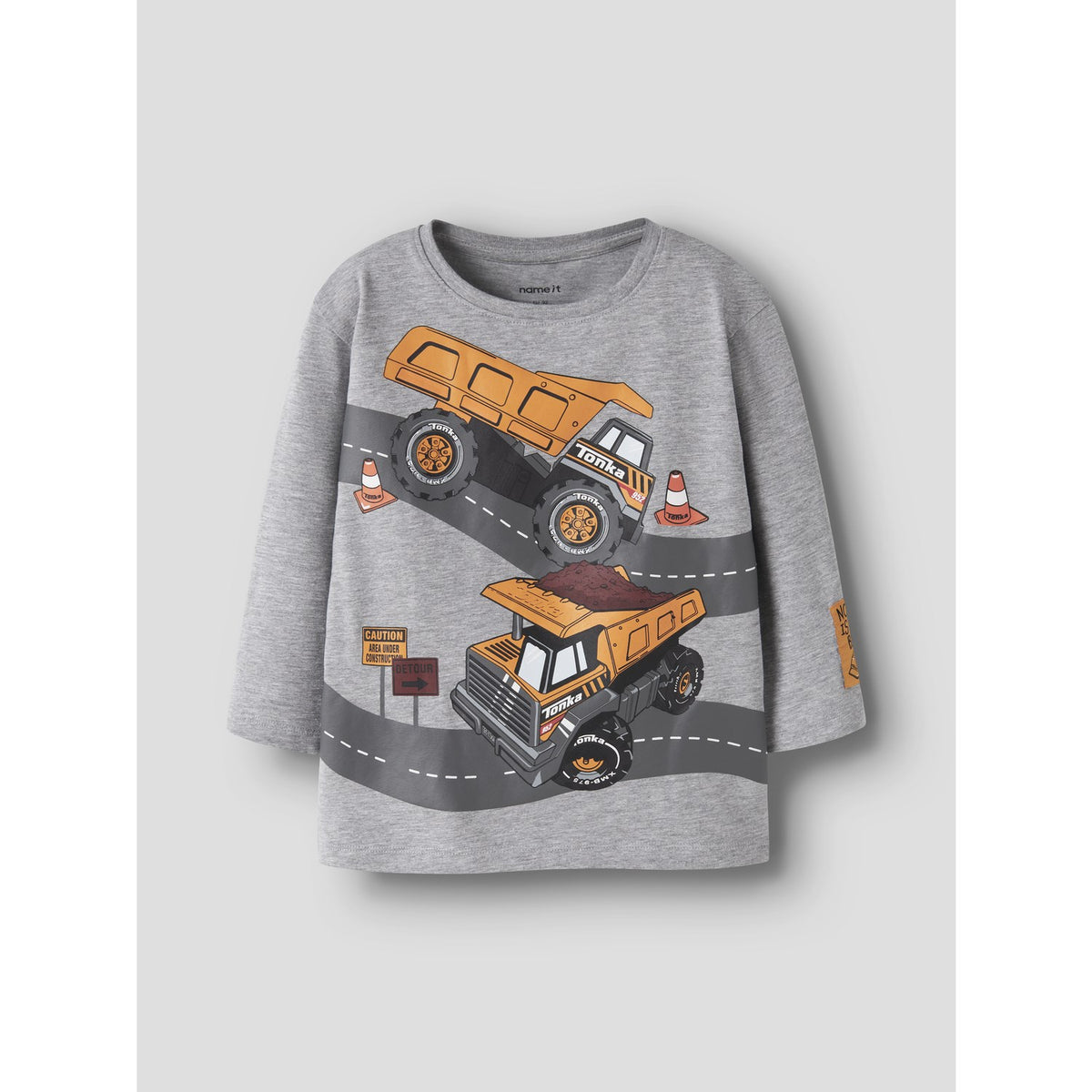 Name It Grey Melange Nmmnial Tonka Ls Nreg Topp Cplg