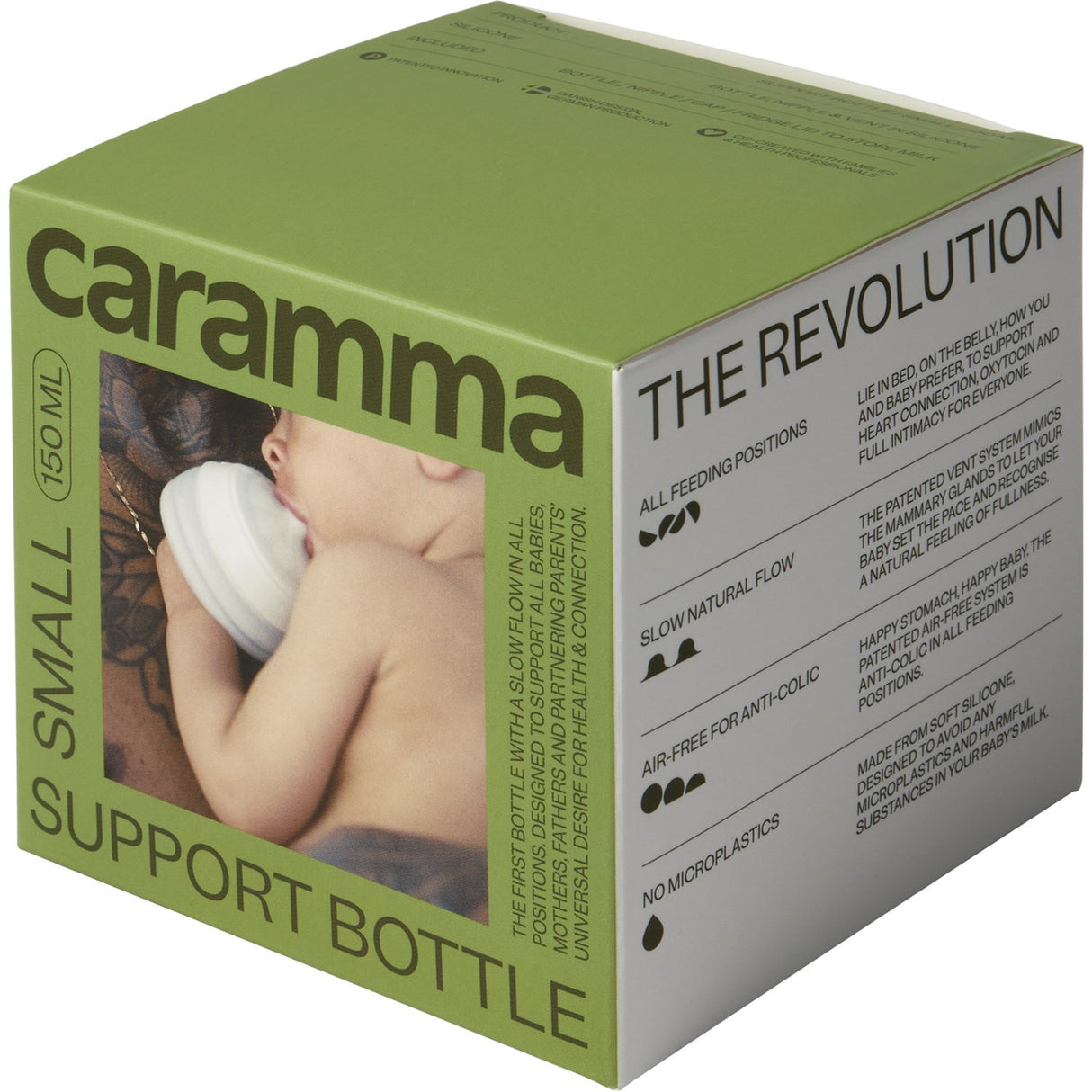 Caramma Nautral Pure Silicone Support Flaske Small