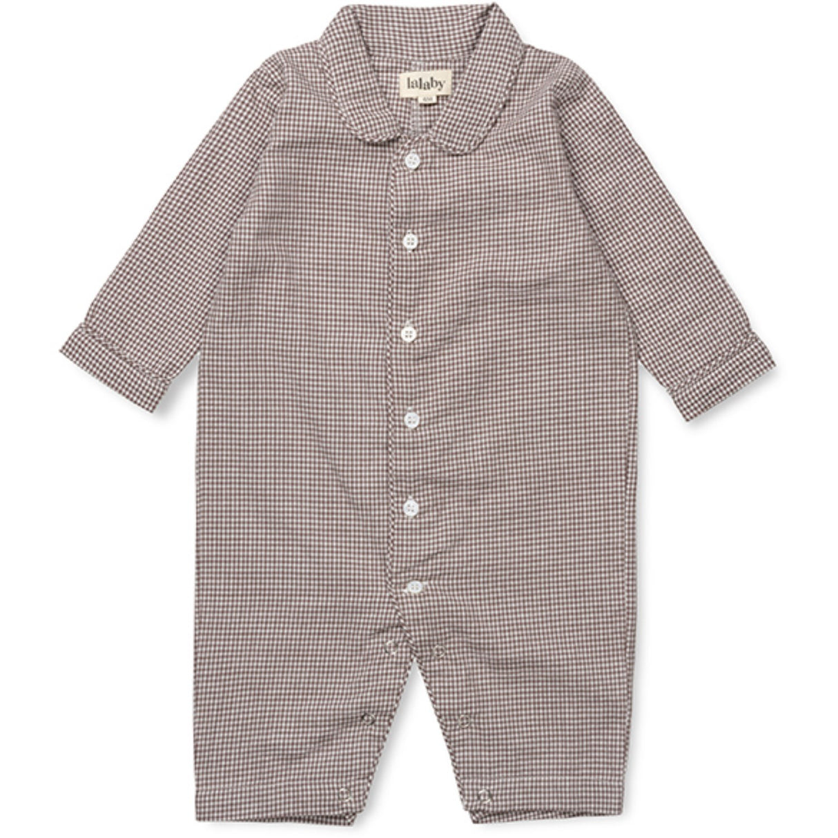 Lalaby Tiny Check Brown Classic Pj Drakt