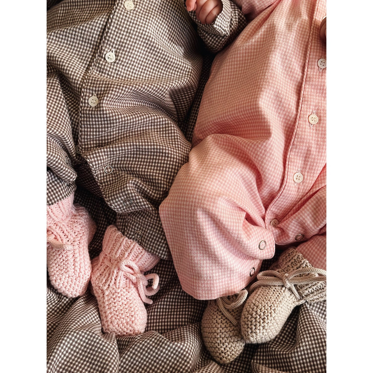 Lalaby Tiny Check Pink Classic Pj Drakt