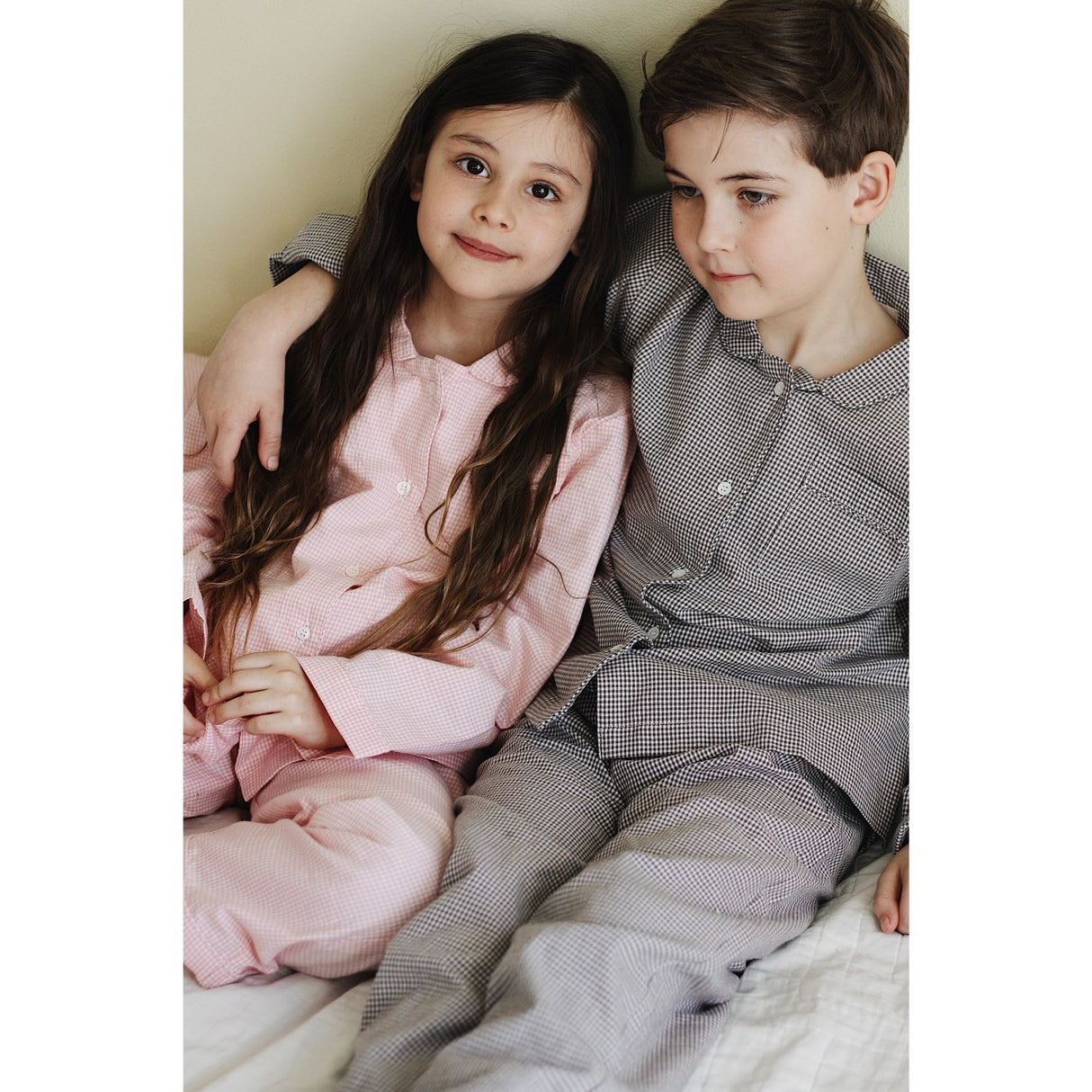 Lalaby Tiny Check Brown Classic Pyjamas
