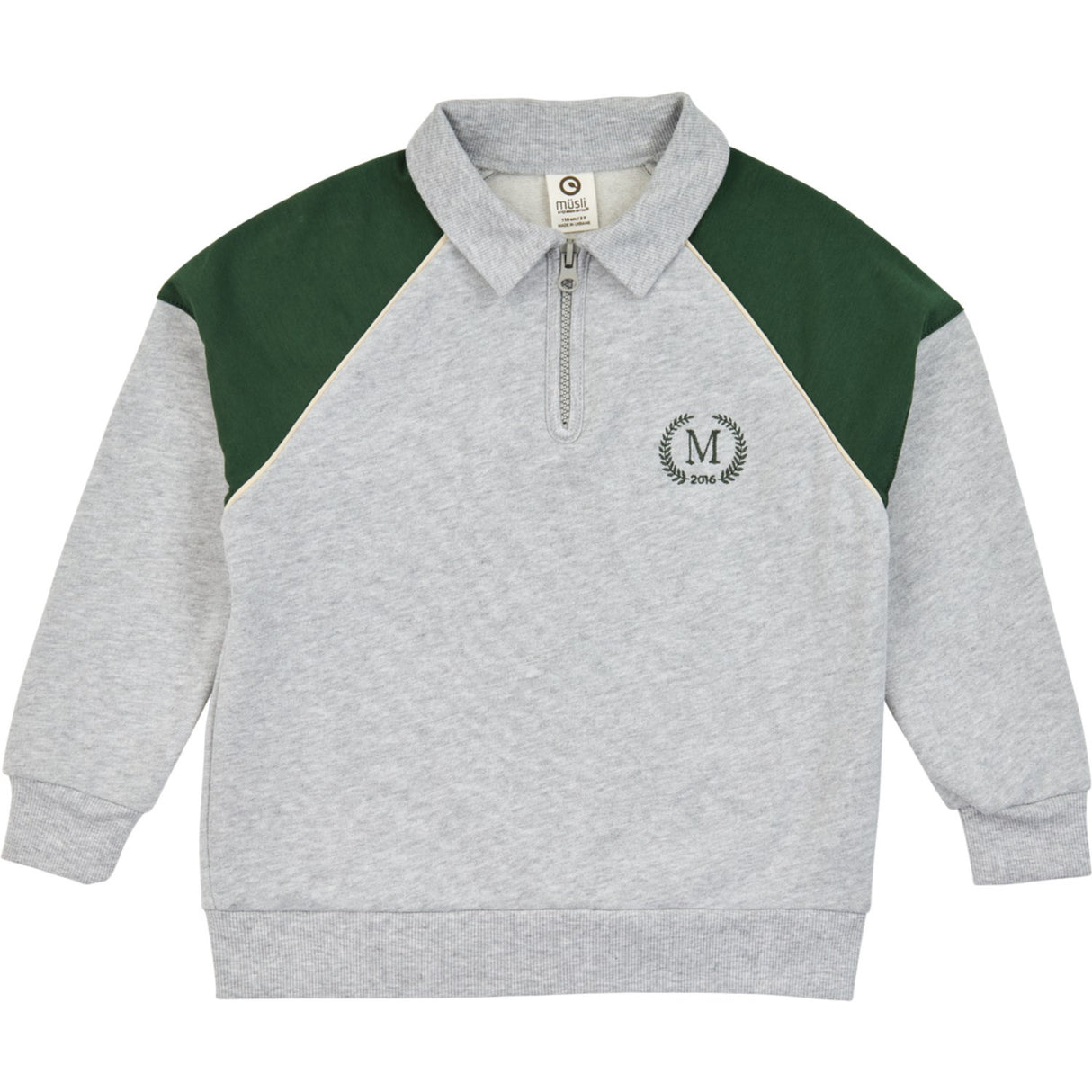 Müsli Pale Greymarl Superfan Sweat L/S Zip Polo