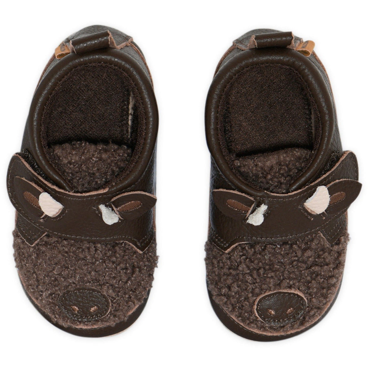 MELTON Dark Brown Buffalo Lær Tøfler