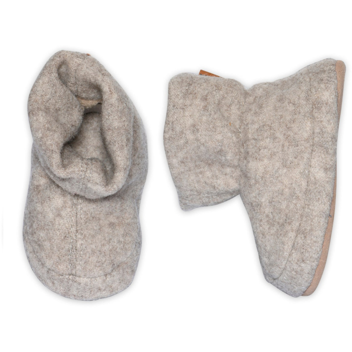 MELTON Beige Melange Wolly Tekstil Tøfler