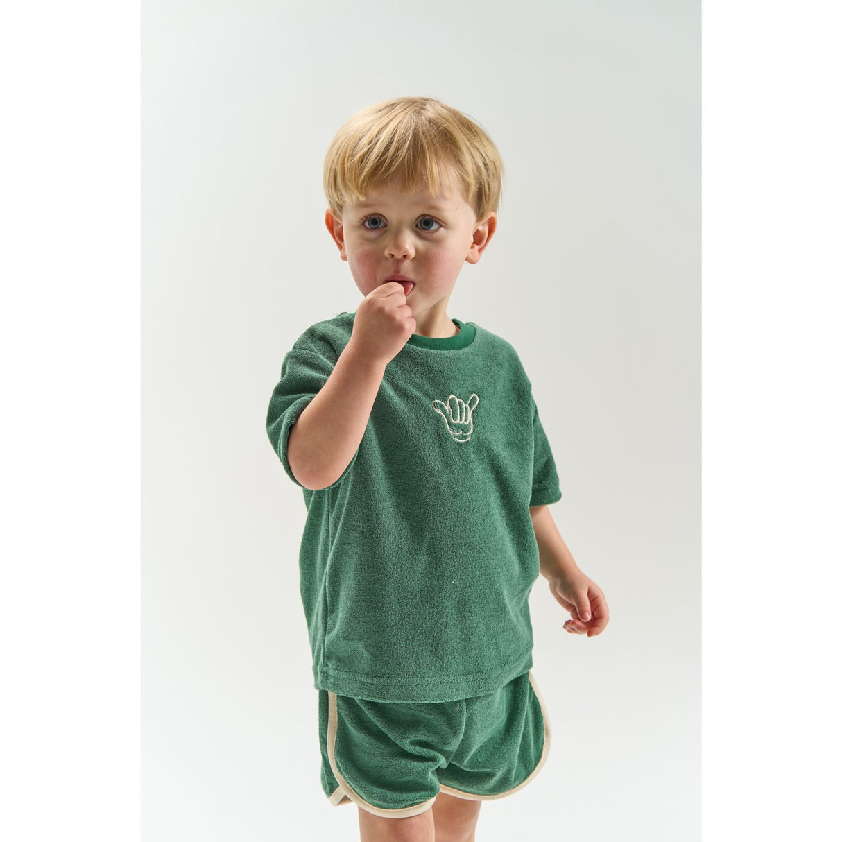 THE NEW Siblings Posy Green Tnstterry Shorts