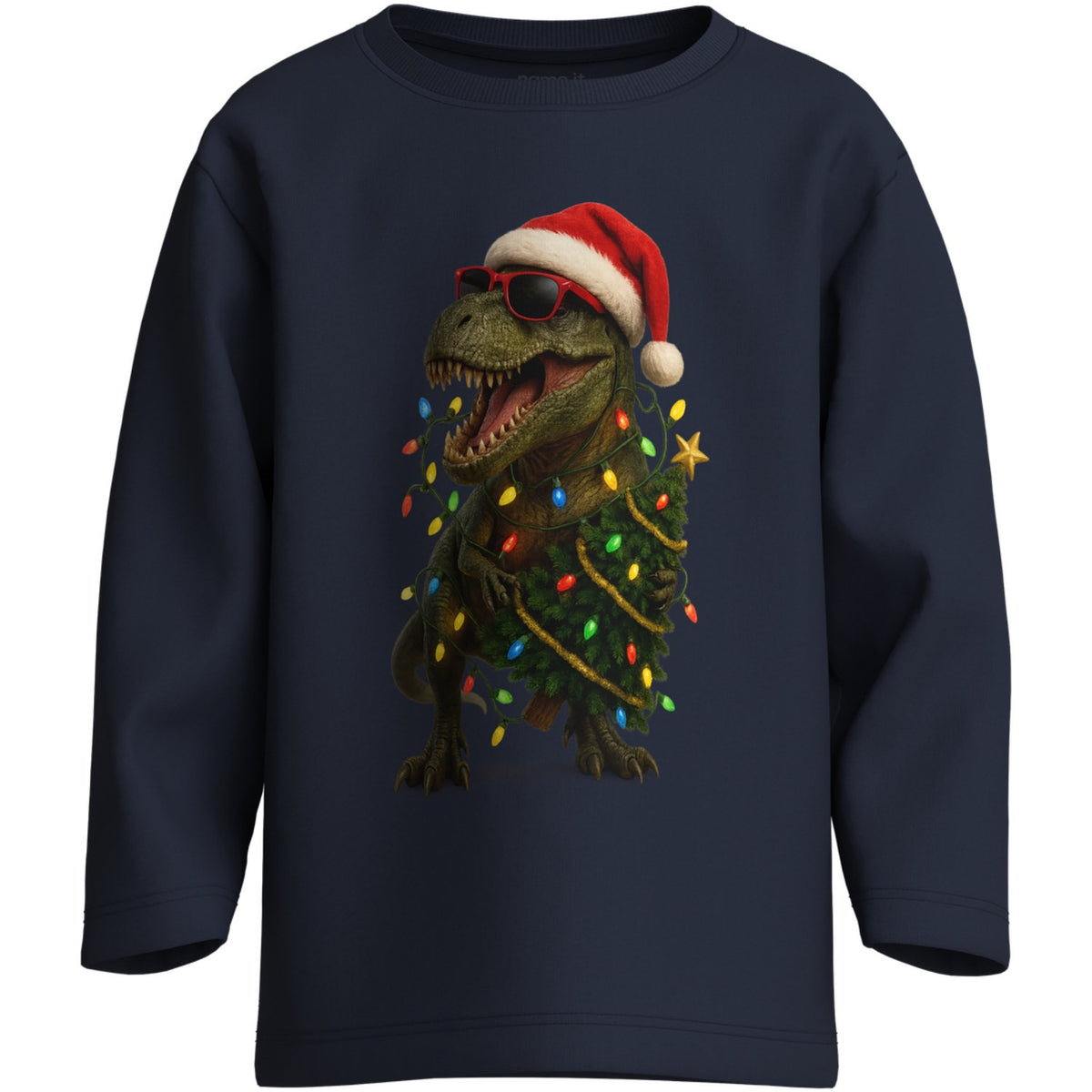 Name It Navy Blazer Dinosaur Nmmvosmas Ls Nreg Topp