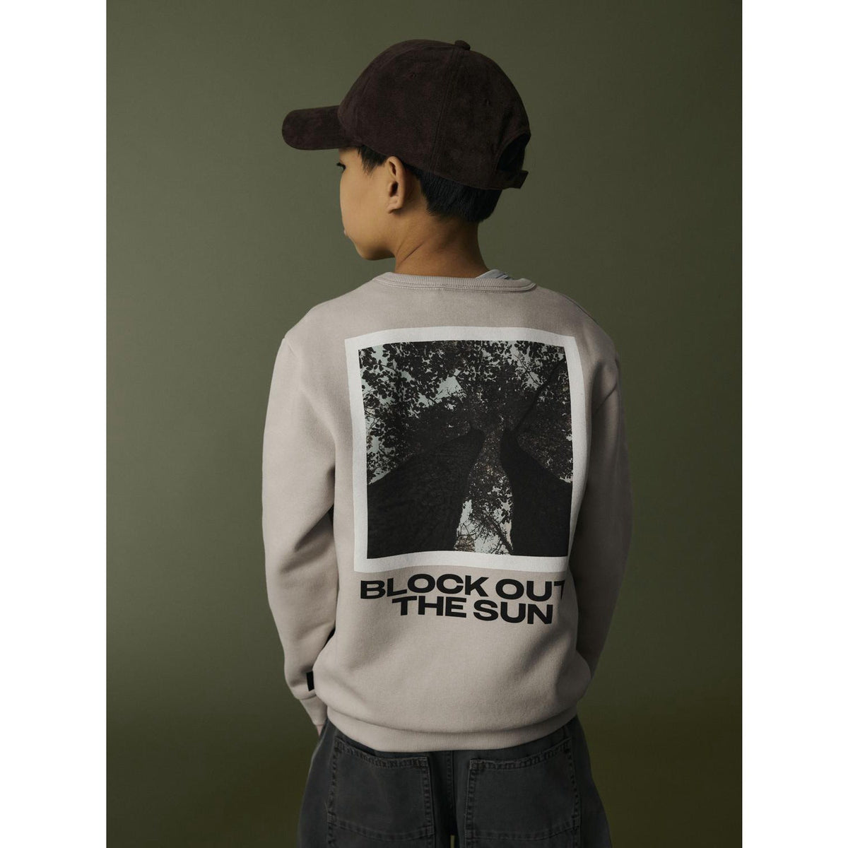Name It Island Fossil Nkmrair Ls Nreg Sweat Bru Eske