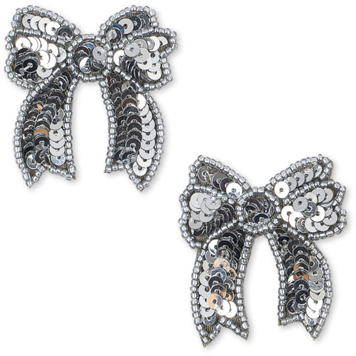Konges Sløjd Silver 2 Pakke Paljet Bue Hair Clip