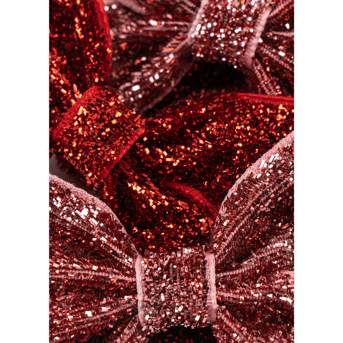 Konges Sløjd Red Glitter/ Rose Glitter 4 Pakke Micki Bue Hair Clips