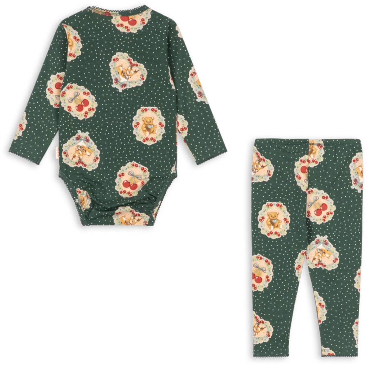 Konges Sløjd Deer Diary Green Basic Body/Pants Sett Gots