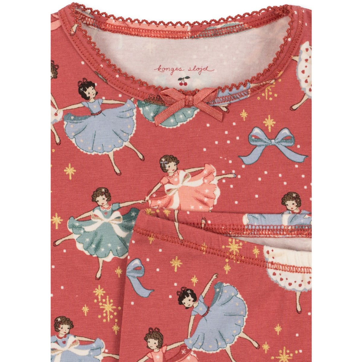 Konges Sløjd Bow Ballerina Blush Basic Blouse/Pants Sett Gots