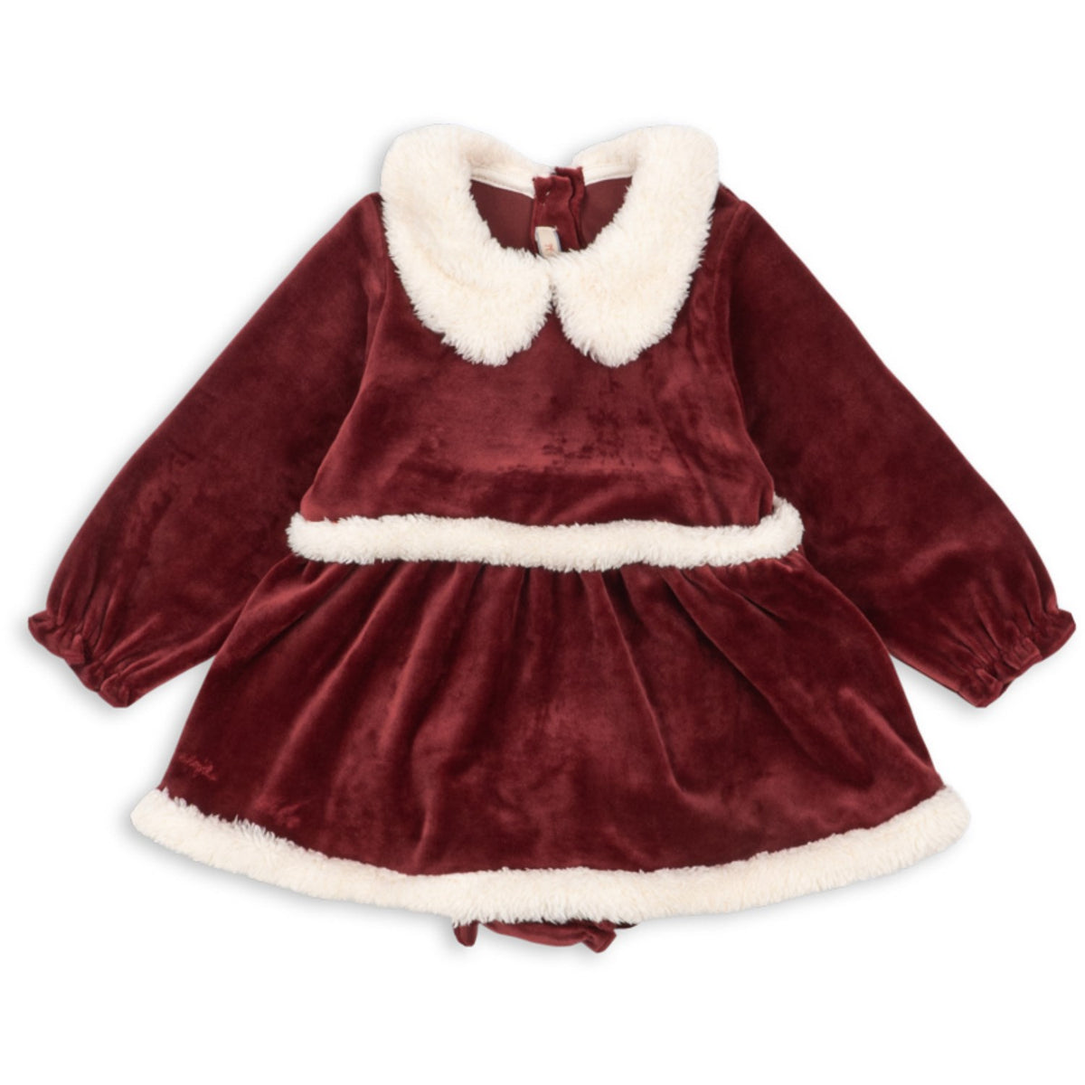 Konges Sløjd Red Dahlia Christmas Romper Kjole Grs