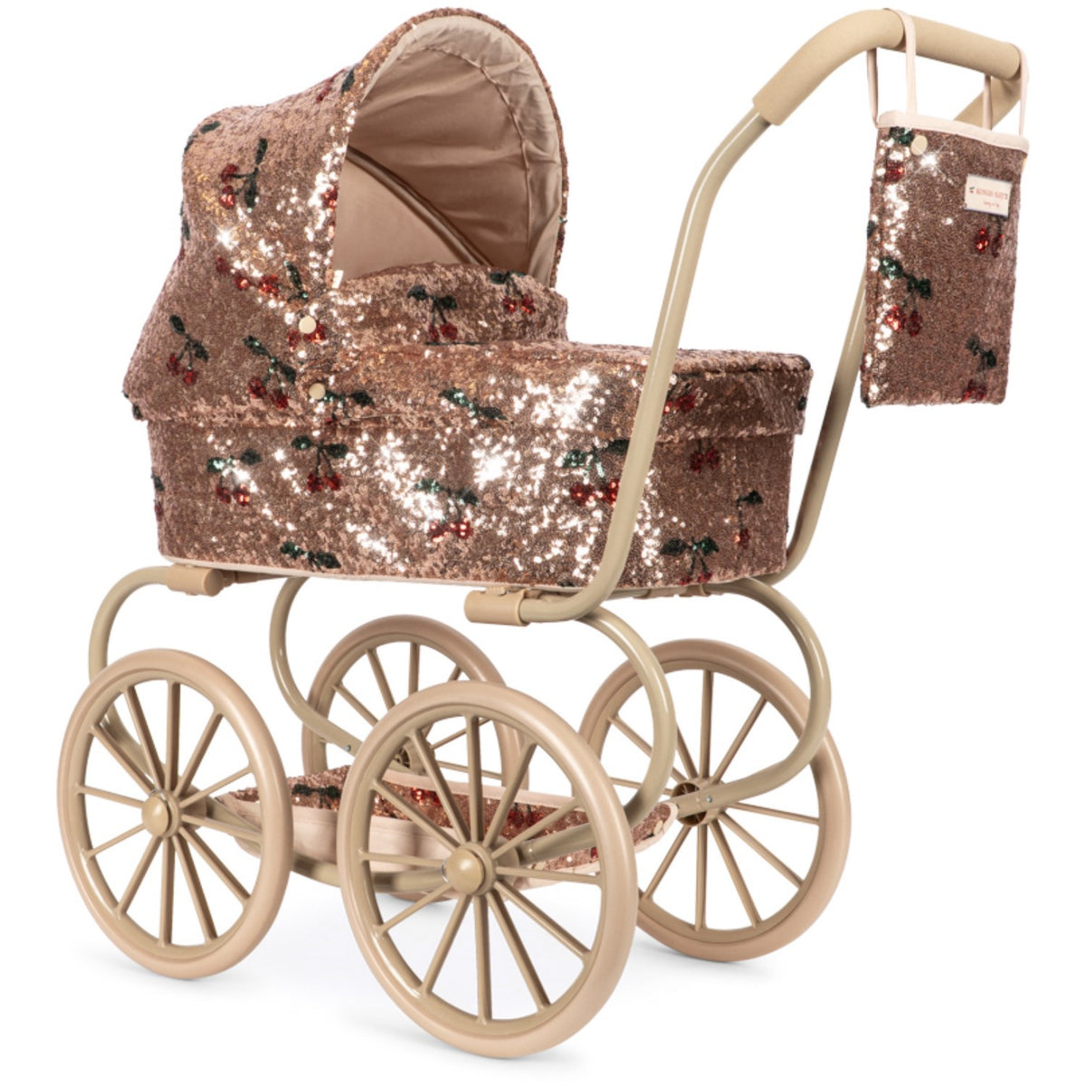 Konges Sløjd Cherry Sequin Sparkly Minnie Dukke Klapvogn