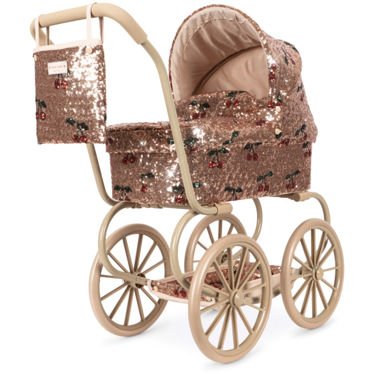 Konges Sløjd Cherry Sequin Sparkly Minnie Dukke Klapvogn