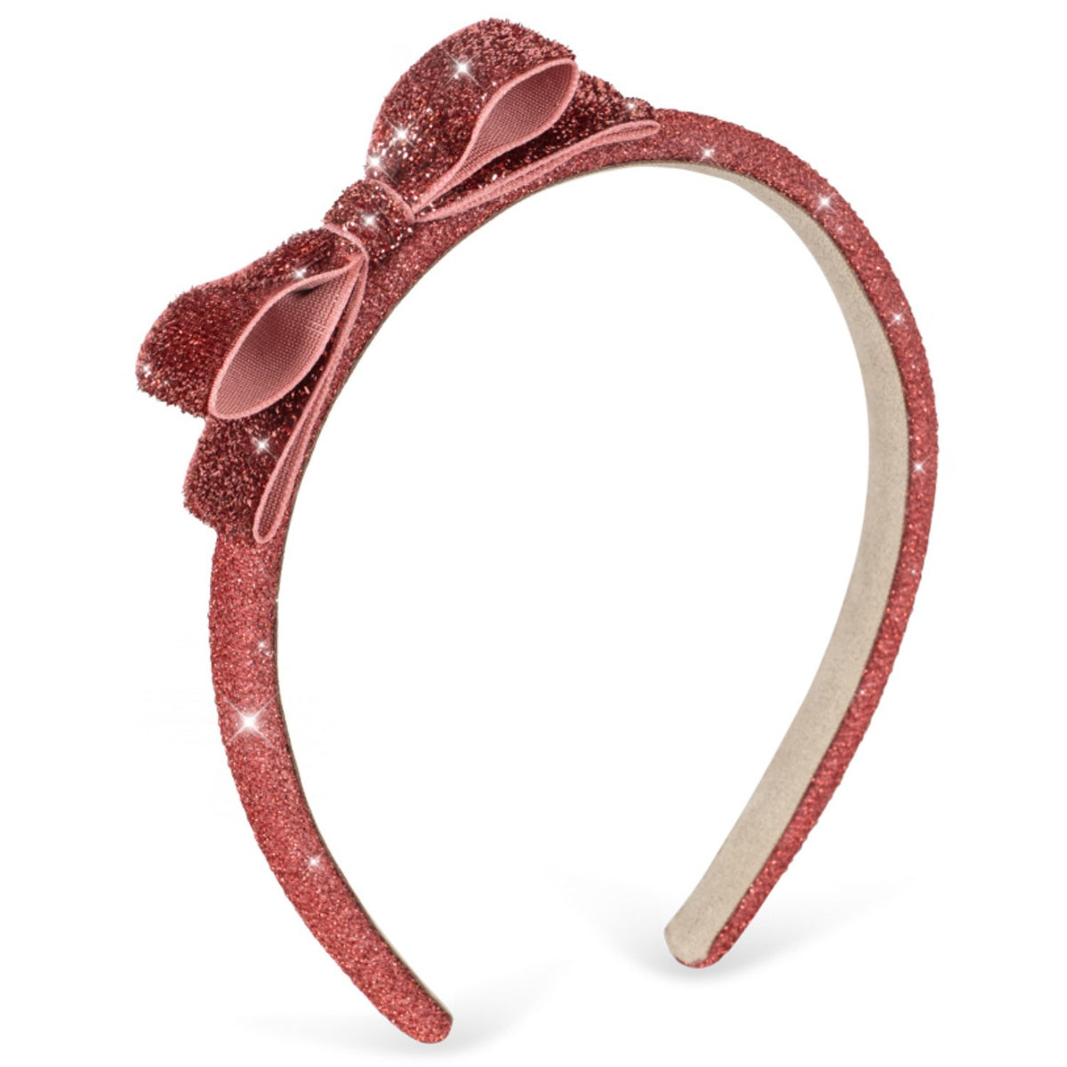 Konges Sløjd Rose Glitter Fløyel Bue Hairbrace