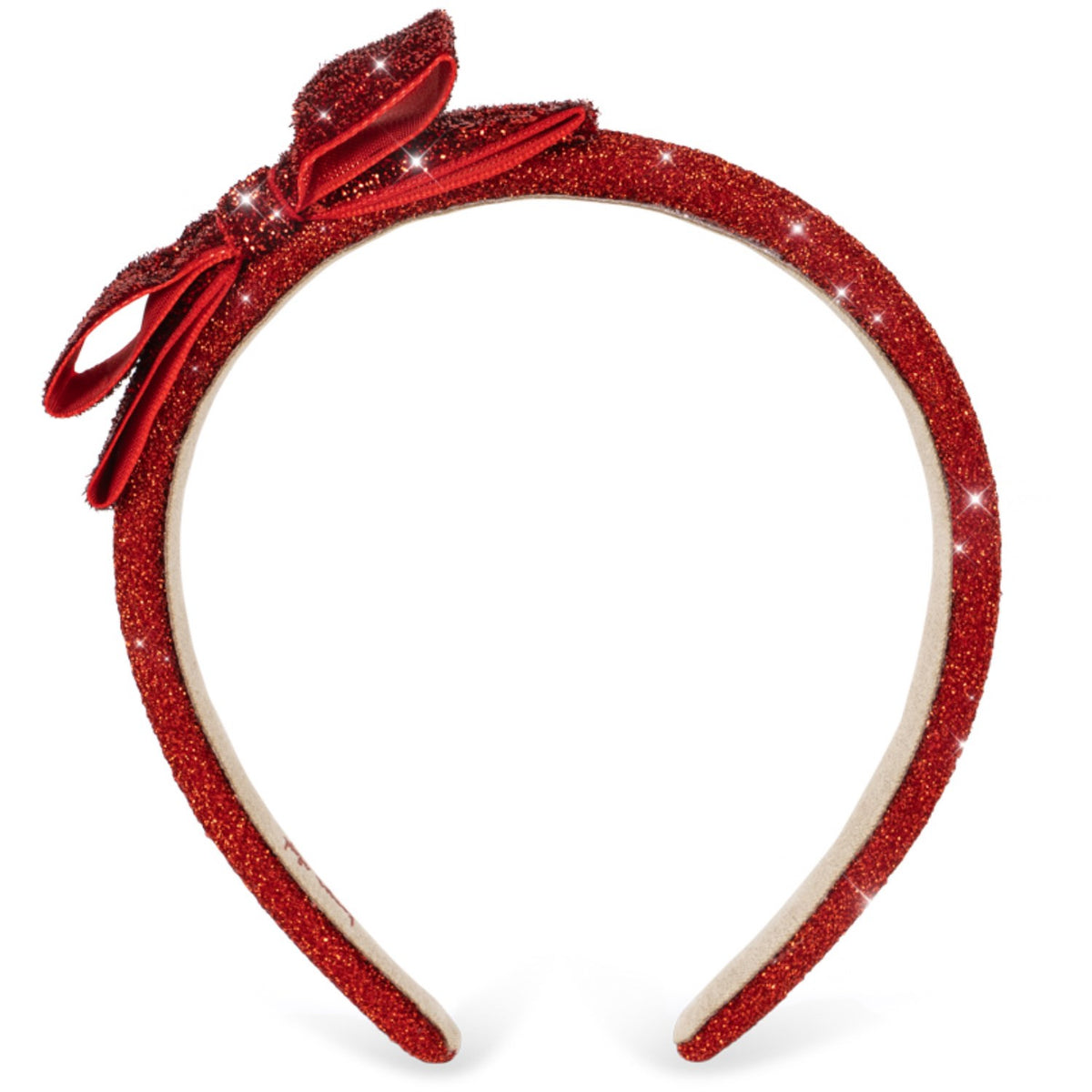 Konges Sløjd Red Glitter Fløyel Bue Hairbrace