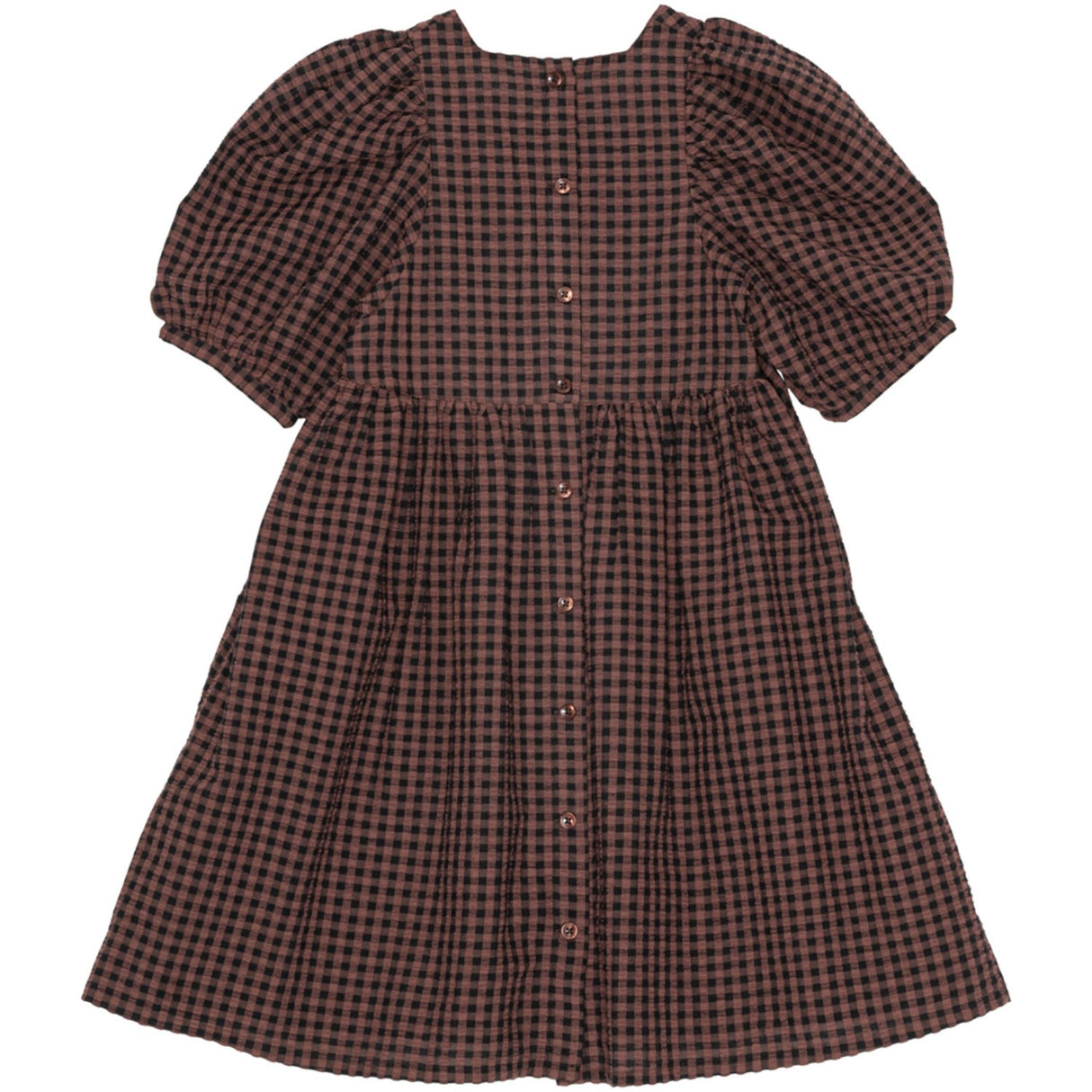 brunobruno nation Marron Plum Check Alva Kjole
