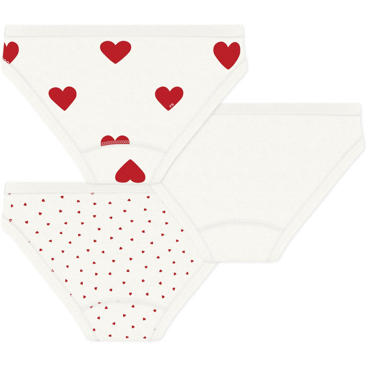 Petit Bateau Hearts Truser 3-Pack