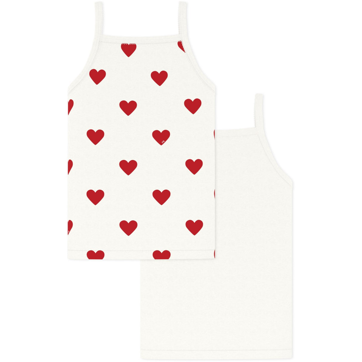 Petit Bateau Hearts Chemise Topp 2-pakning
