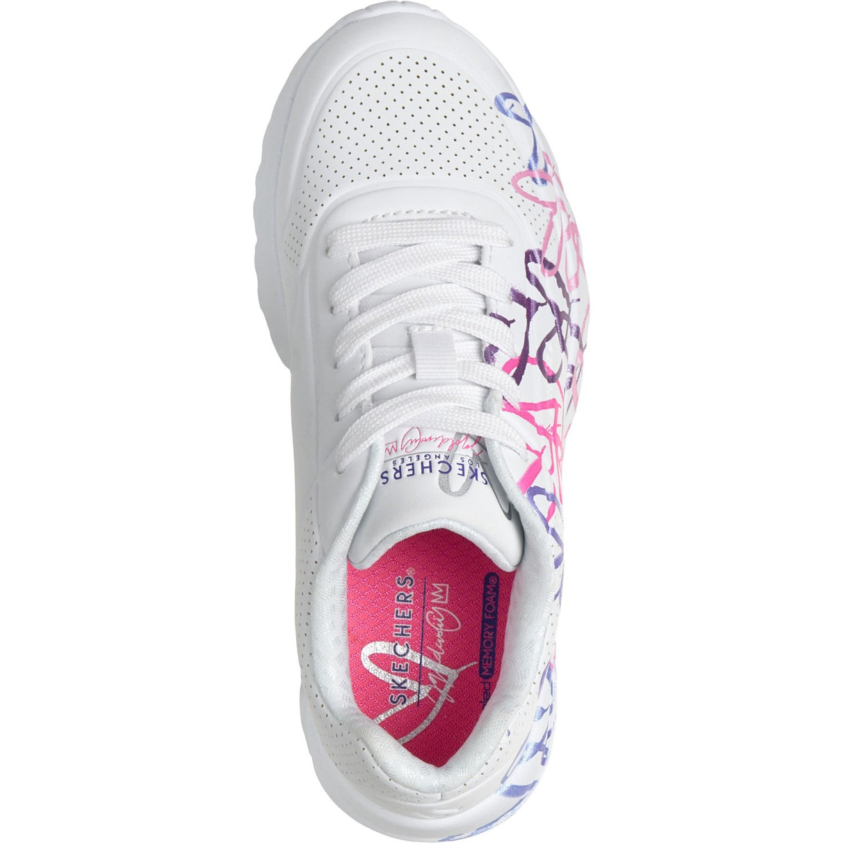 Skechers White JGoldcrown: UNO Lite - Metallic Joy