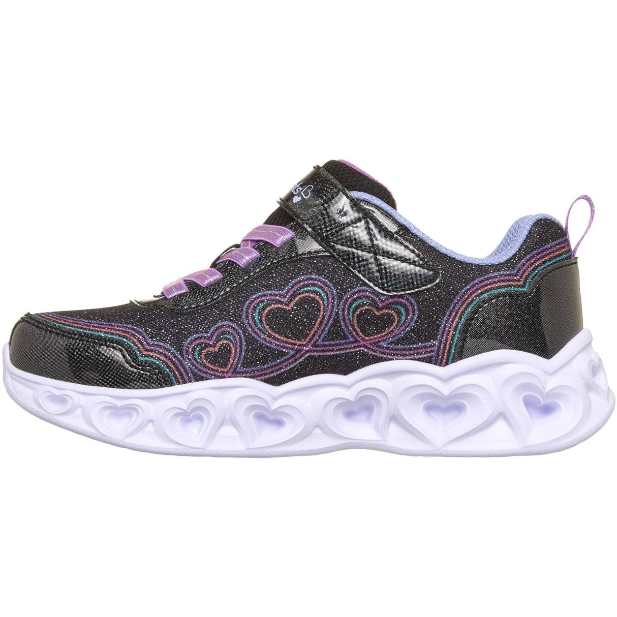 Skechers Black Heart Lights