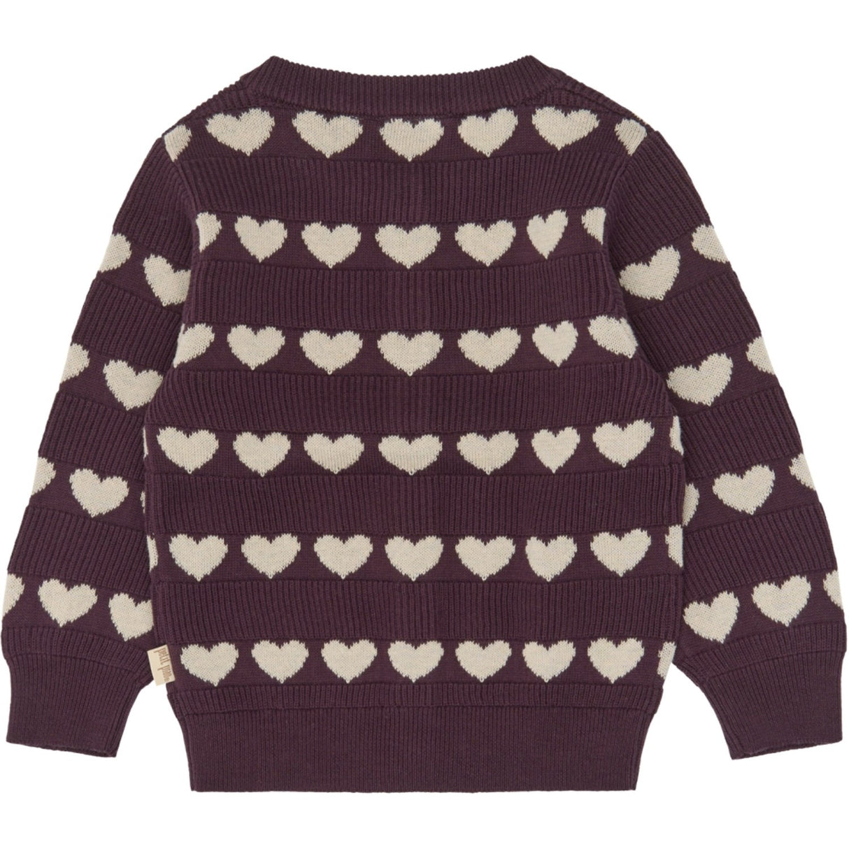 Petit Piao Huckleberry Heart Aop Ppelia Strikk Cardigan