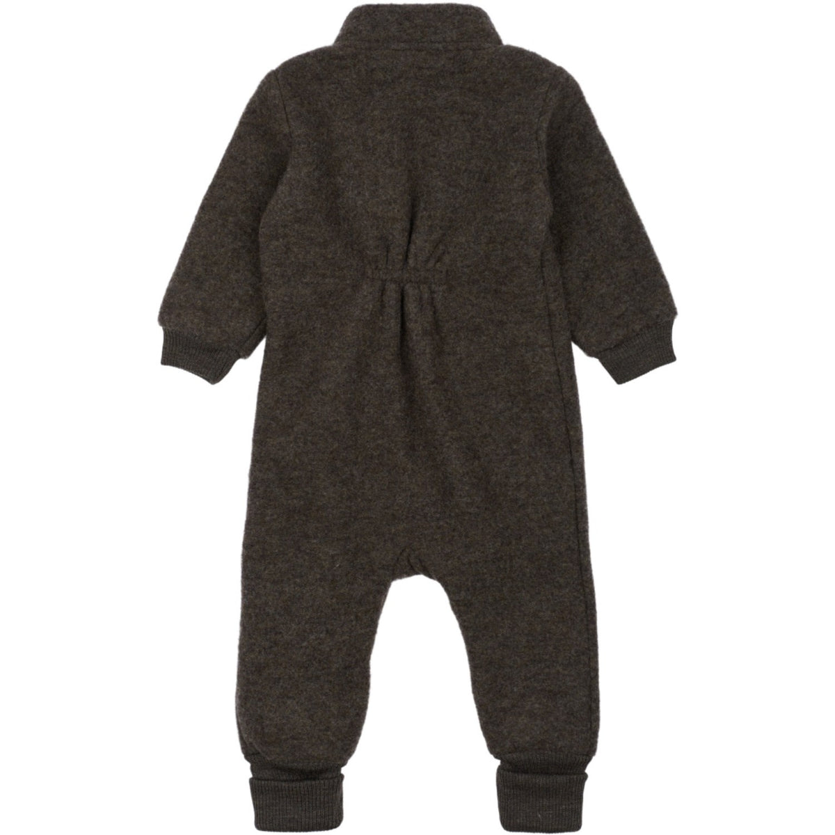 Mikk-Line Dark Brown Melange Ull Drakt Med Rib
