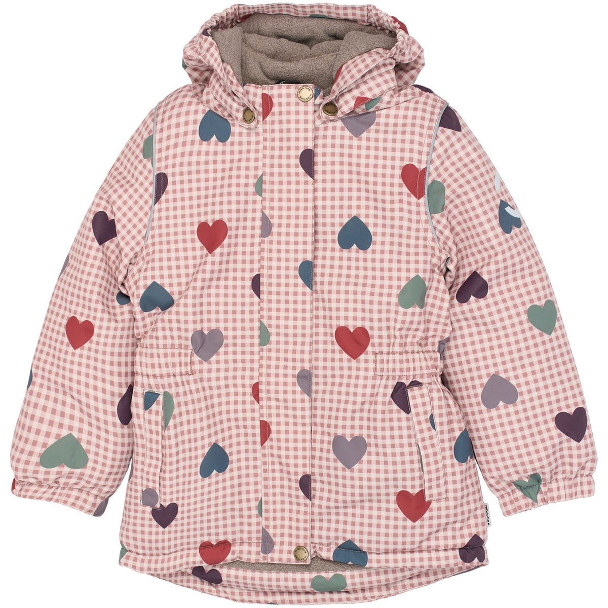Mikk-Line Heart AOP Winter Jakke Waist AOP