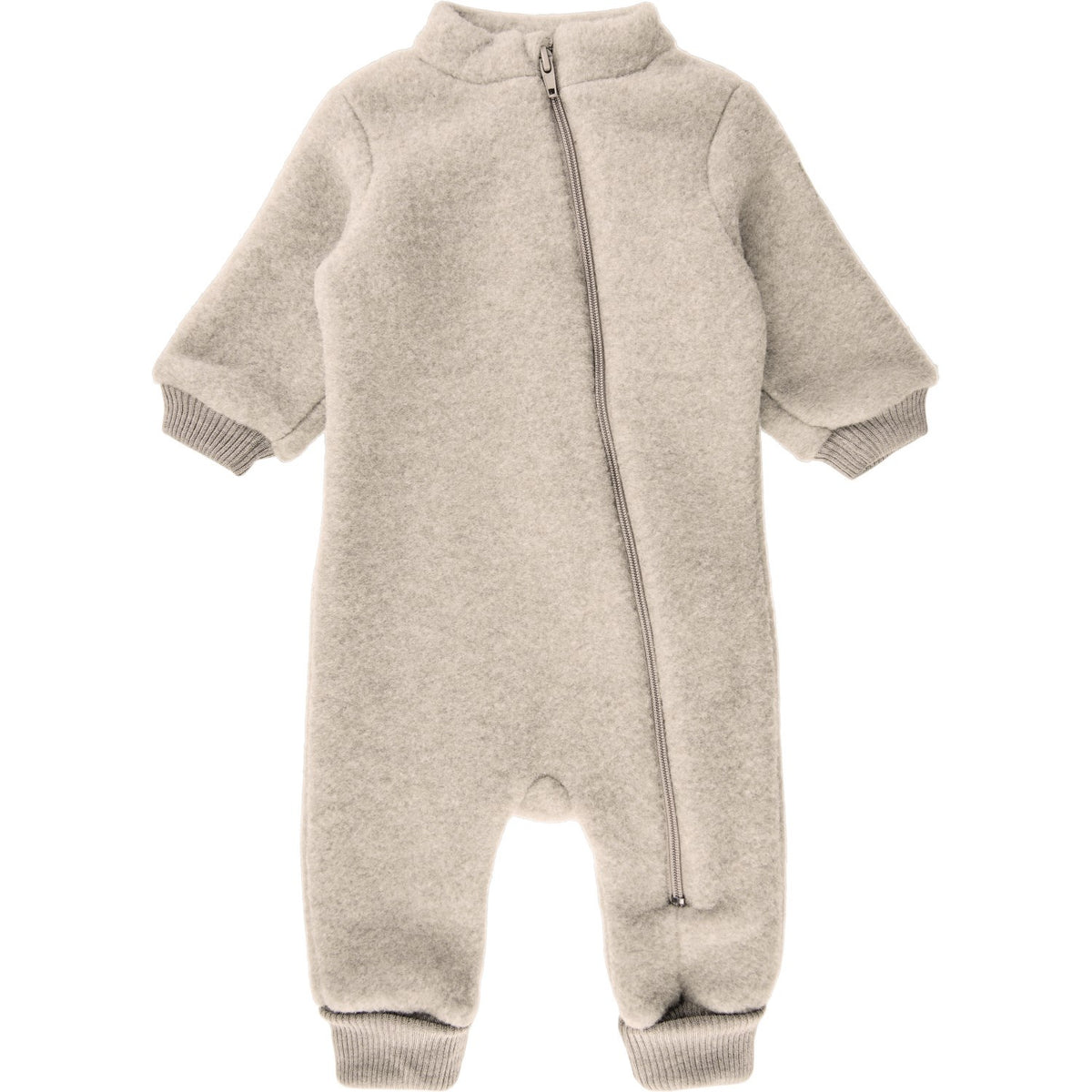 Mikk-Line Melange Offwhite Ull Drakt Med Rib