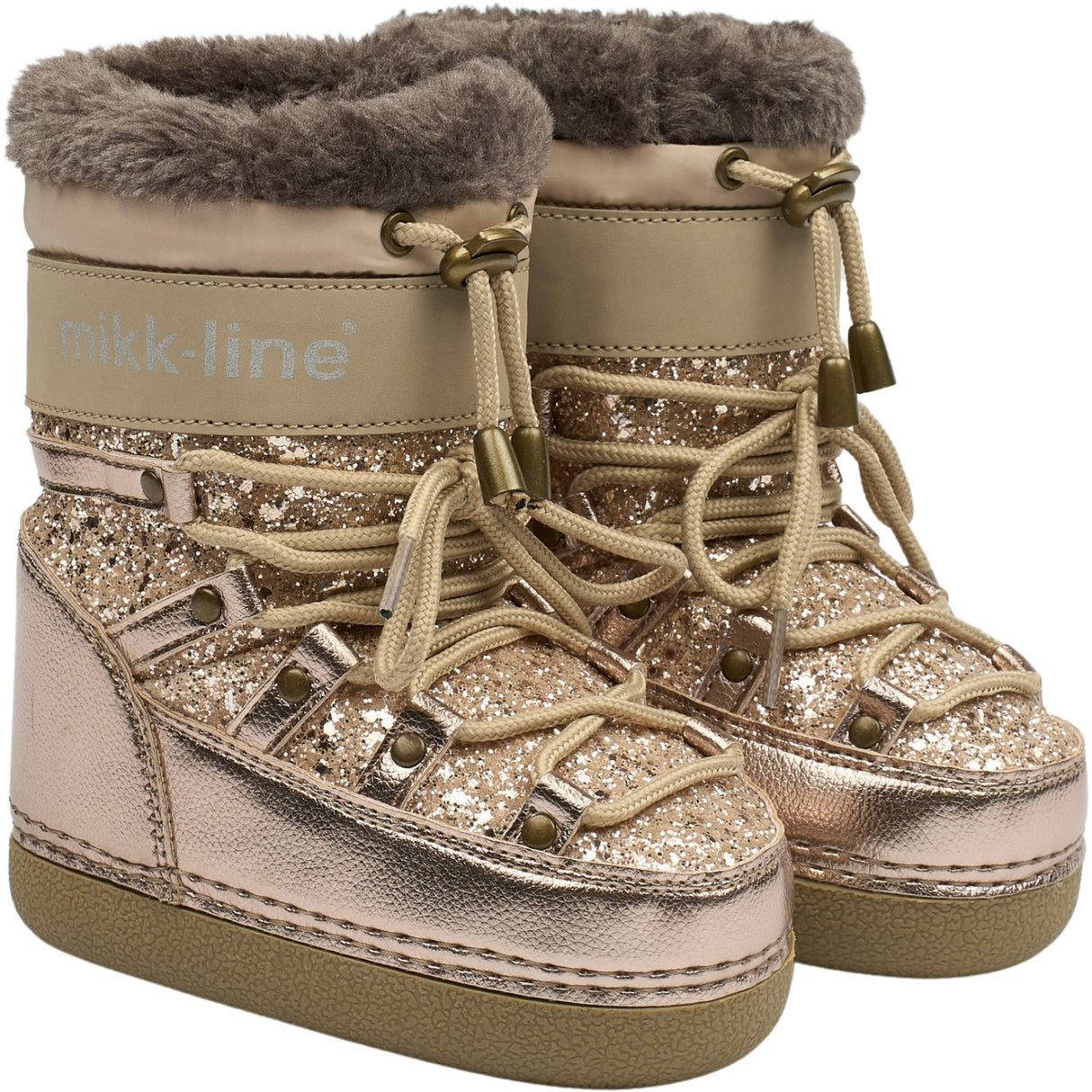 Mikk-Line Champagne Glitter Snow Støvler Glitter