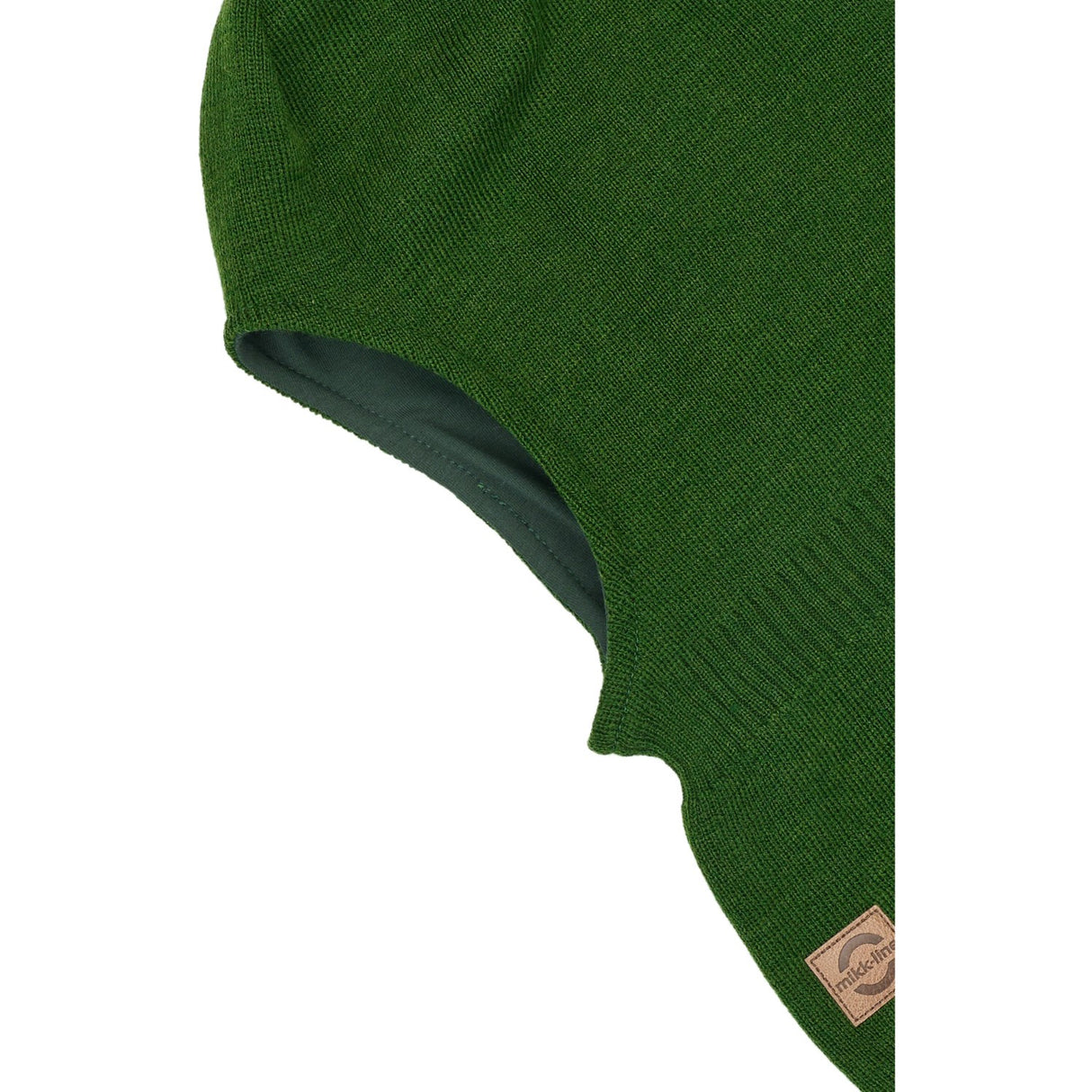 Mikk-Line Kombu Green Strikket Elefantlue Med Ull & Vindstop