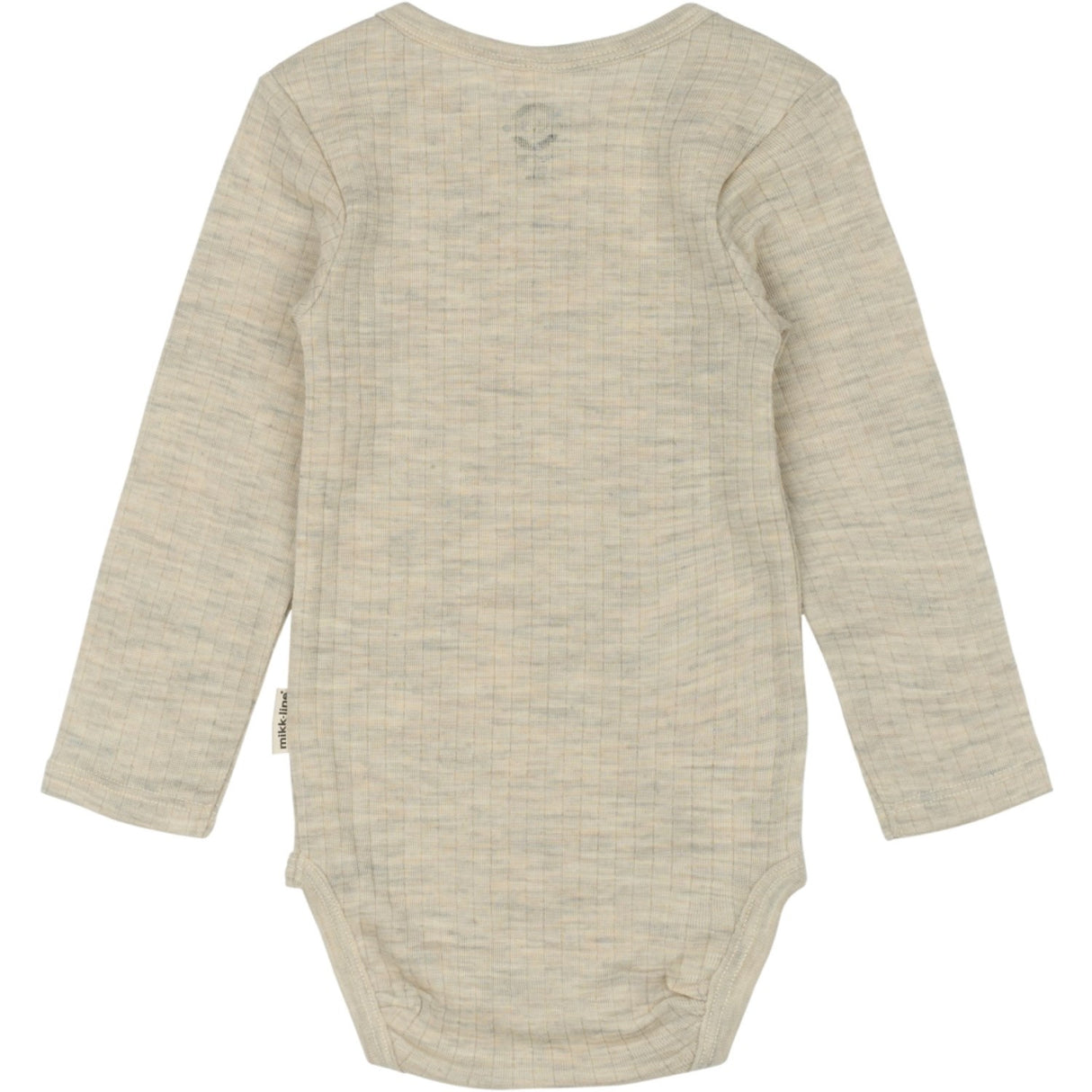 Mikk-Line Melange Offwhite Merino Ull Ls Body